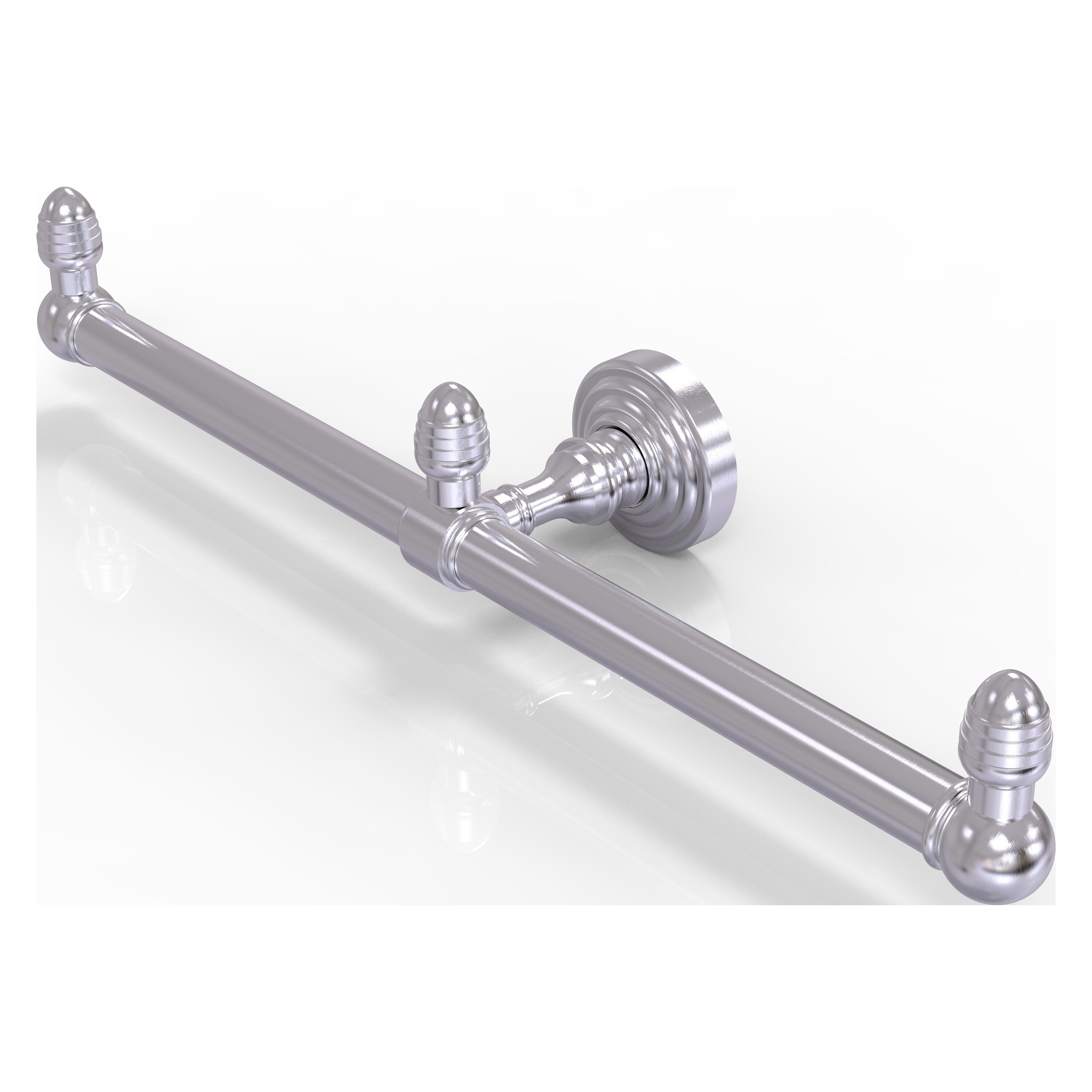 Allied Brass BPWP-HTB-2-SCH Waverly Place 15-in double Satin Chrome Wall mount Double Towel Bar