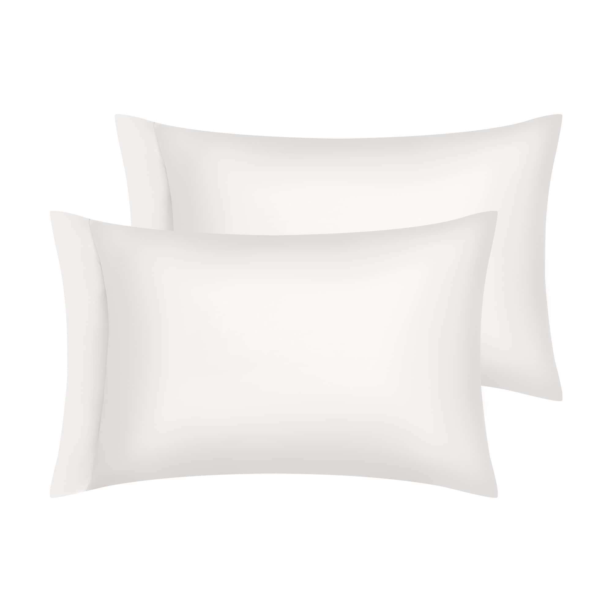 Unique Bargains Set of 2 Pillow Cases Soft Cooling Pillow Covers with Envelope Closure Gift for Women Men Queen 20x30Inch Beige