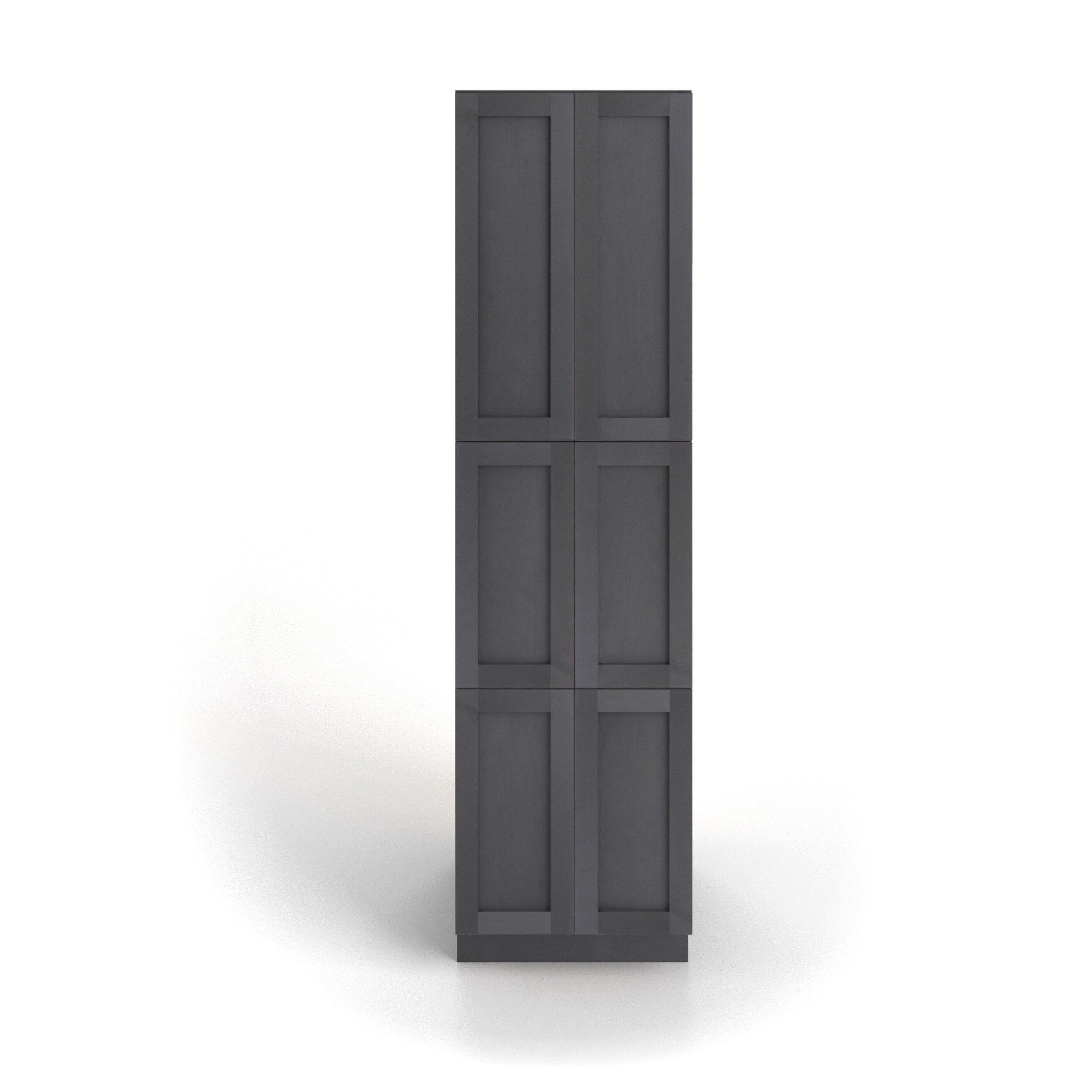 Valleywood Cabinetry Proper Gray 18-in W x 90-in H x 24-in D Proper Gray Birch Pantry Ready To Assemble Plywood Cabinet (Flat Panel Shaker Door Style)