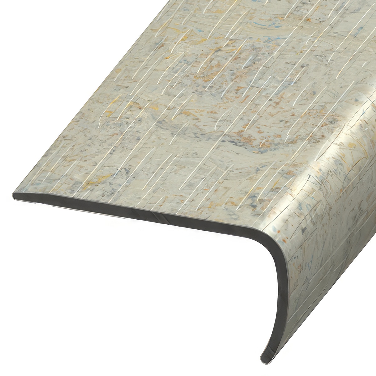Versatrim VE-116545 Marmoleum Forbo-Marmoleum-Seashell Prefinished 1-in T x 2-in W x 94-in L PVC Square cap