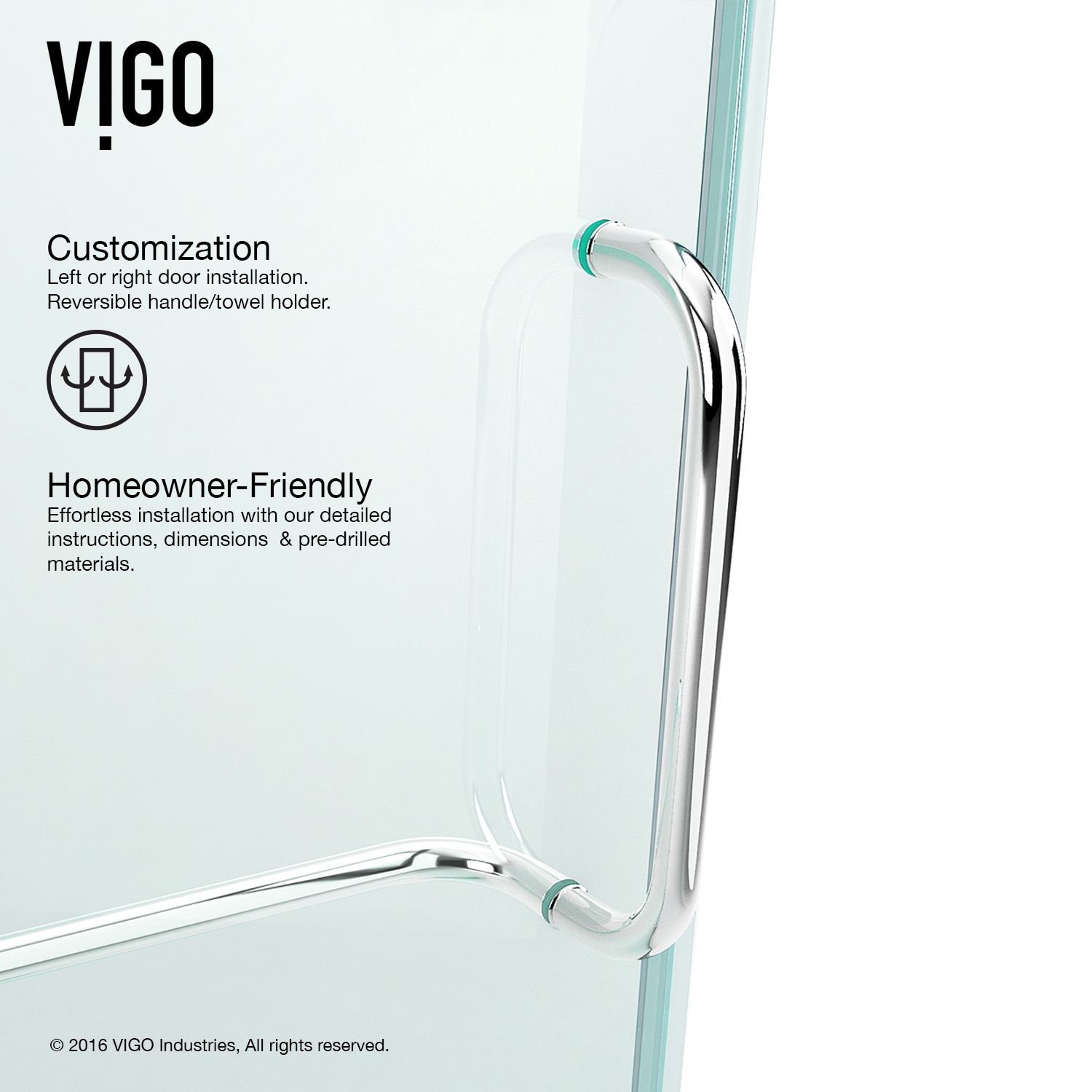 Vigo Pirouette Chrome 30 In To 36 In W X 72 In H Frameless Pivot Shower Door Vg6042chcl36 At 8284