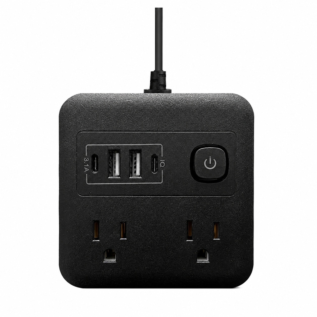 KHKFY Flat Plug Surge Protector Power Board with One point eight meter Extension Cable Four USB Wall Chargers and Four Wide Sockets Suitable #LKH0803G345