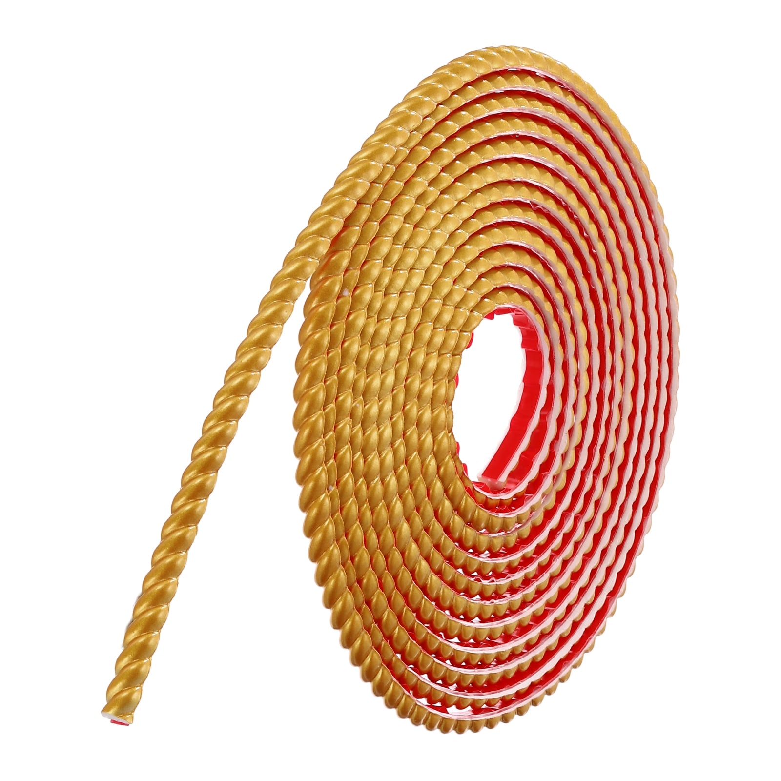 Unique Bargains Peel and Stick Molding Trim for Walls 0.4-Inch x 16-Foot Flexible Molding Trim Self-Adhesive Wall Paneling Strips Wallpaper Border for DIY Floor Wall Baseboard  Gold