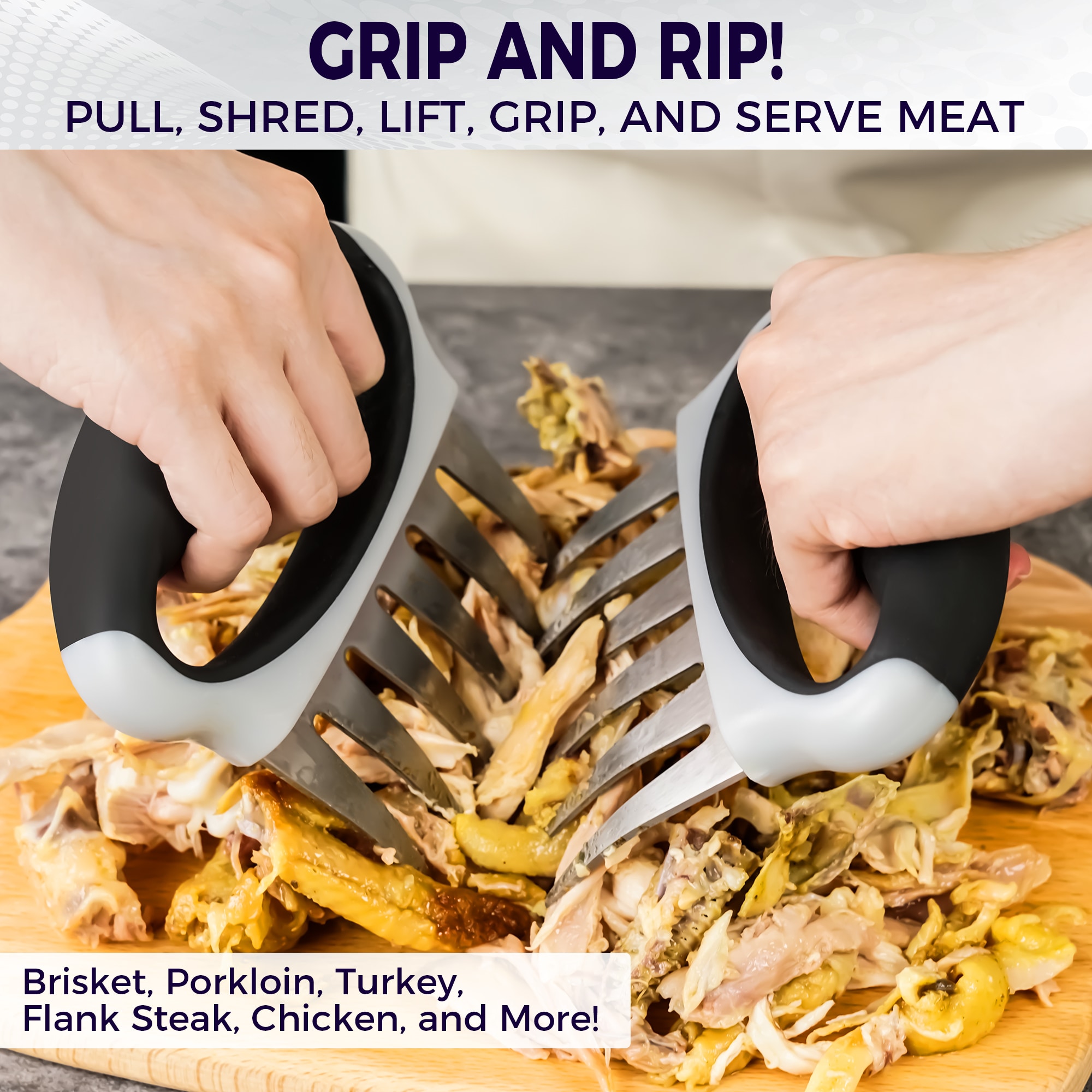 Stainless Steel Meat Claws Metal Pulled Pork Shredder For Shredding Pulling  Hand