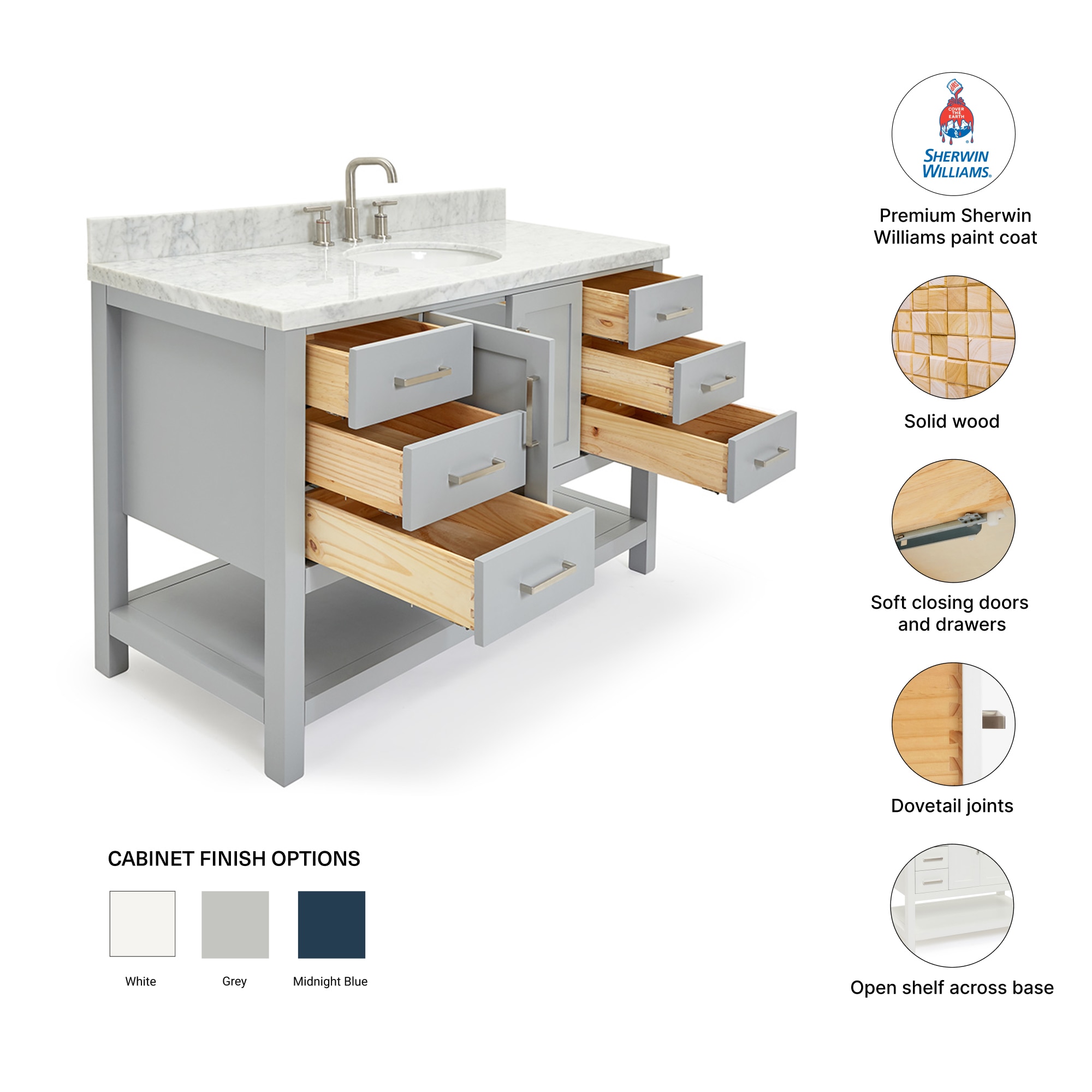 ARIEL S055SCWOVOGRY Bath-Vanity-Combo - View #5