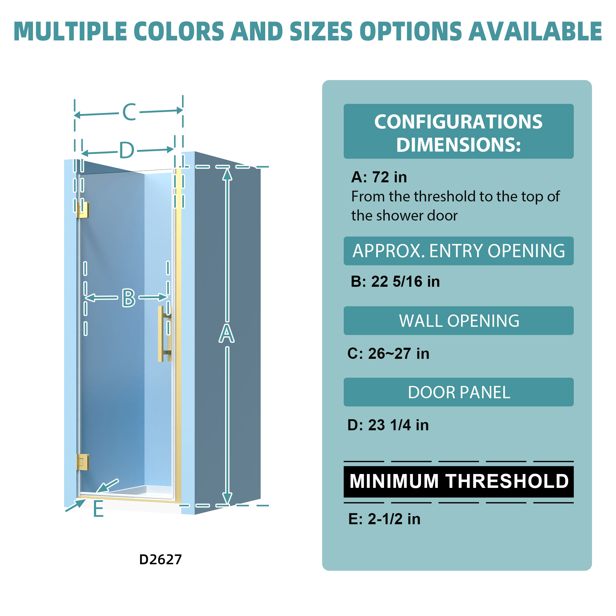 Forclover UNSD-GD2672 Shower-Doors - View #3