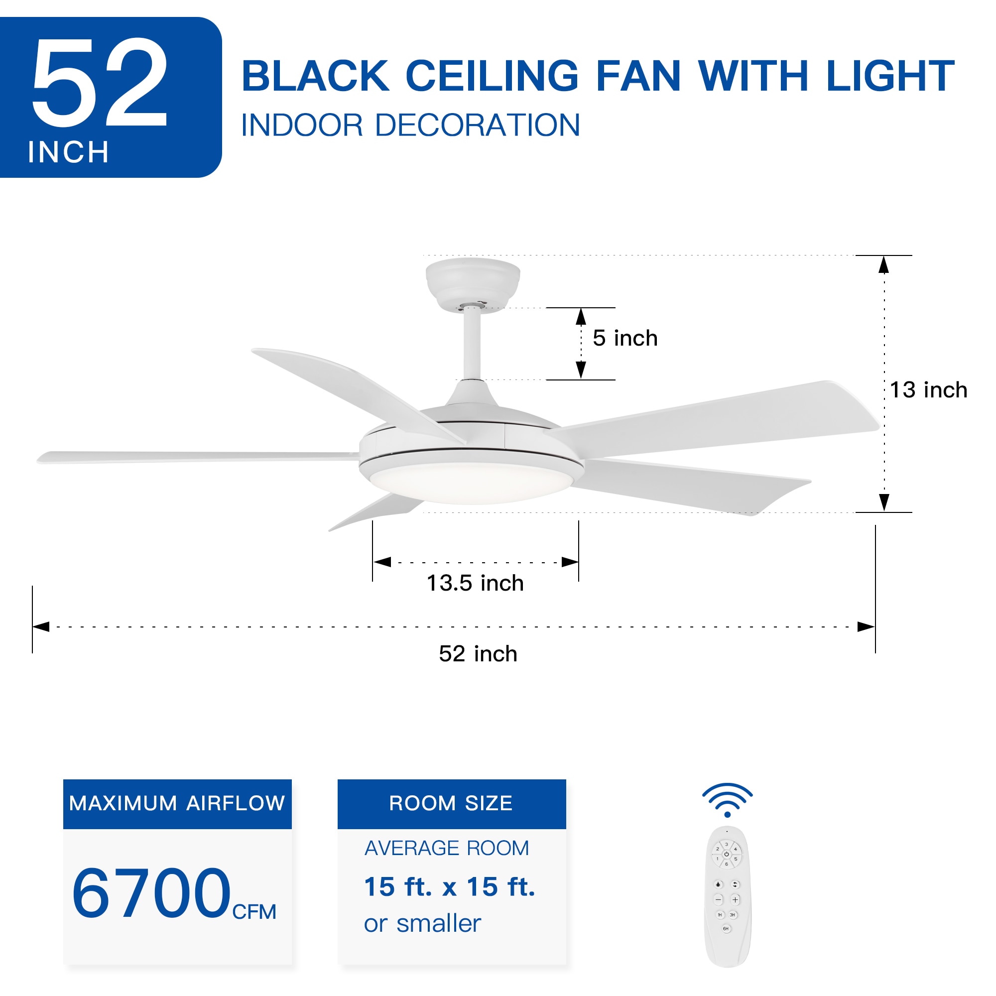 Kahomvis YUH-QPW1-5956 Ceiling-Fans - View #7