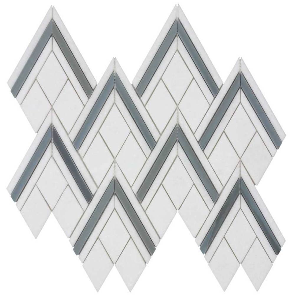 Elida Ceramica Savy Light Peaks 12 In X 12 In Natural Stone Marble Diamond Floor And Wall Tile