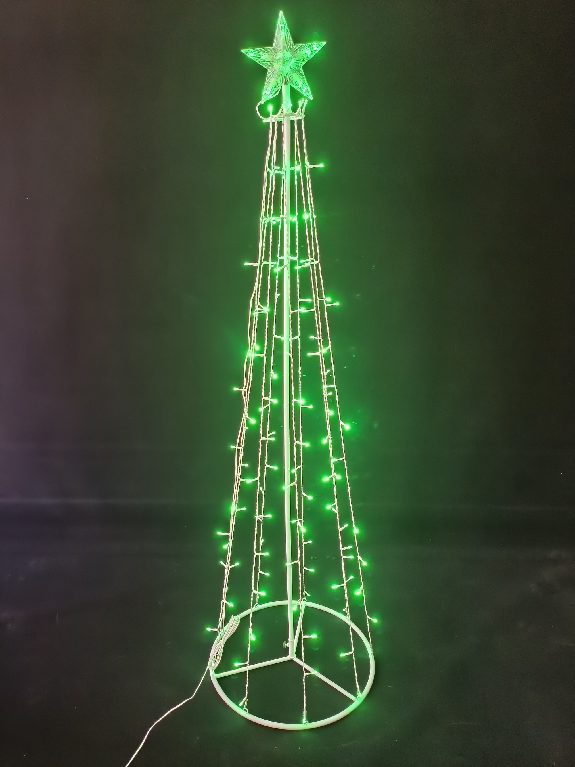 Hi-Line Gift 37510-GN 5.56-ft Pre-lit Slim White Artificial Christmas Tree with LED Lights