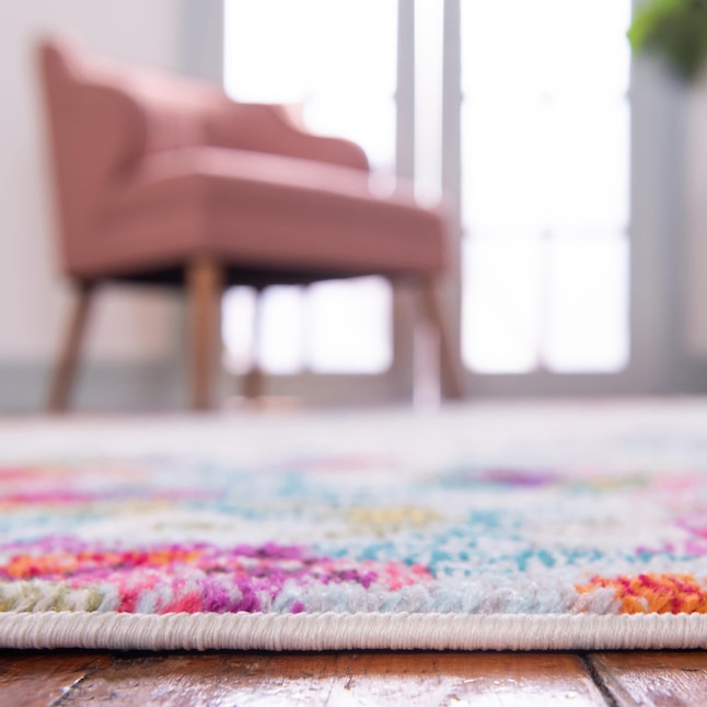 Unique Loom Joyous Chromatic 3 x 10 Multi/Beige Indoor Abstract Bohemian/Eclectic Runner Unique Loom Joyous Chromatic 3 x 10 Multi/Beige Indoor Abstract Bohemian/Eclectic Runner
