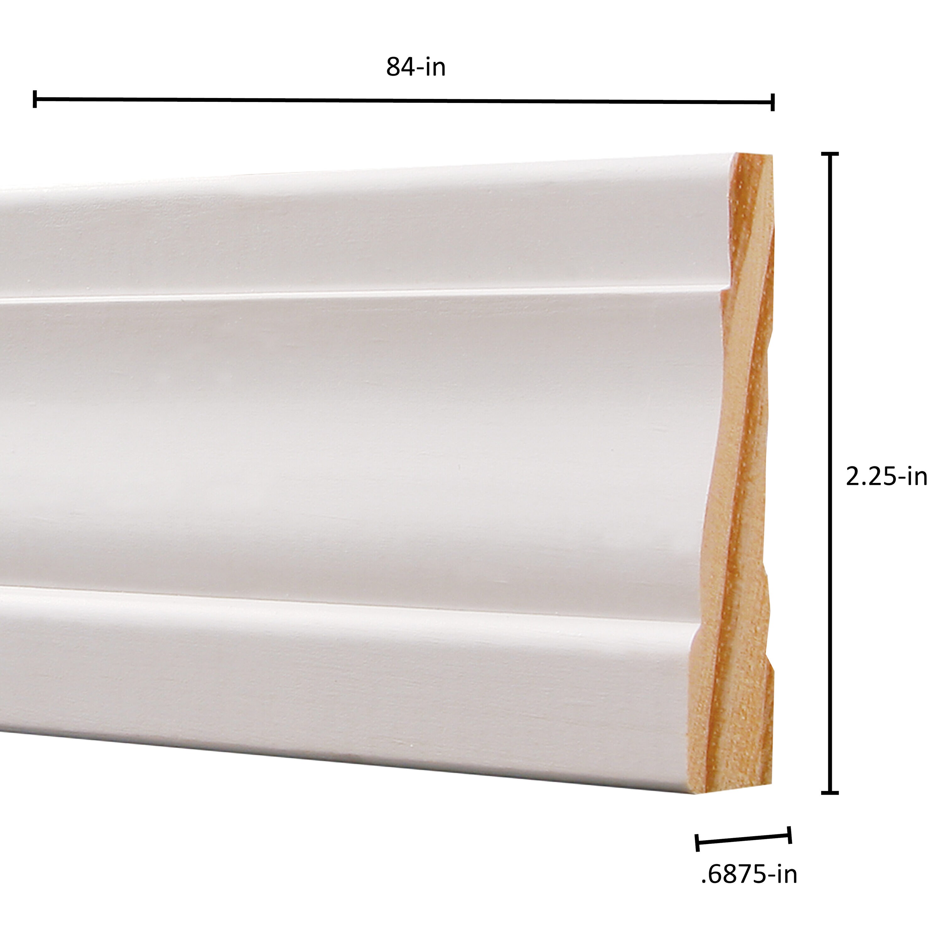 EverTrue 11/16-in x 2-1/4-in x 7-ft Primed Pine Wood Casing (12-Pack ...