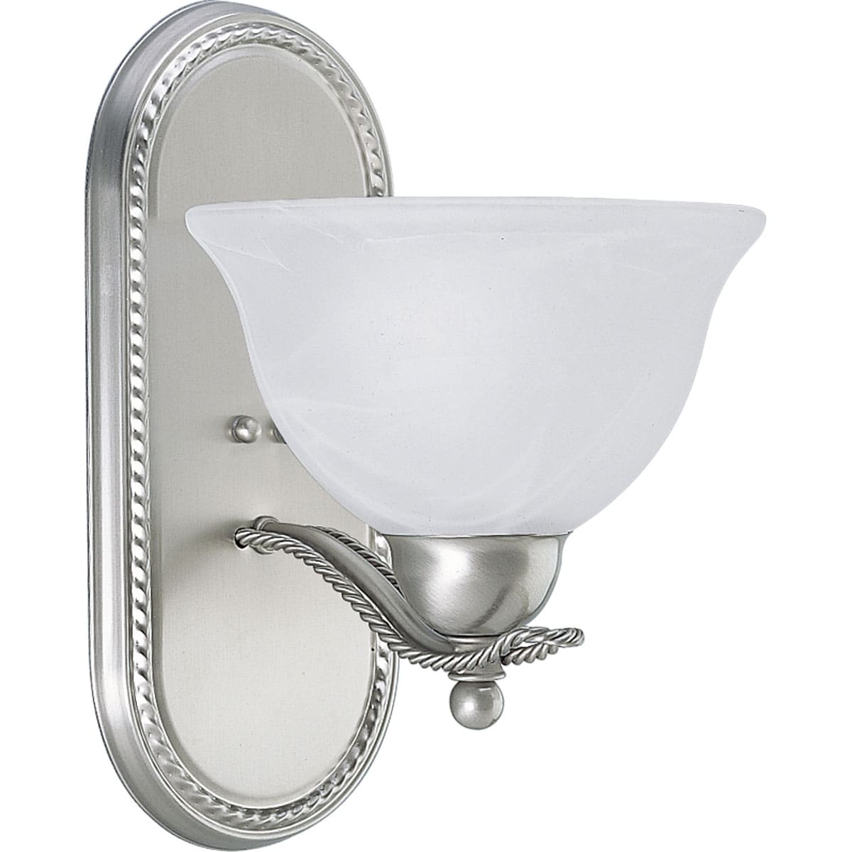 Progress Lighting P3266-09 Avalon 7.75-in 1-Light Brushed Nickel Transitional Vanity Light