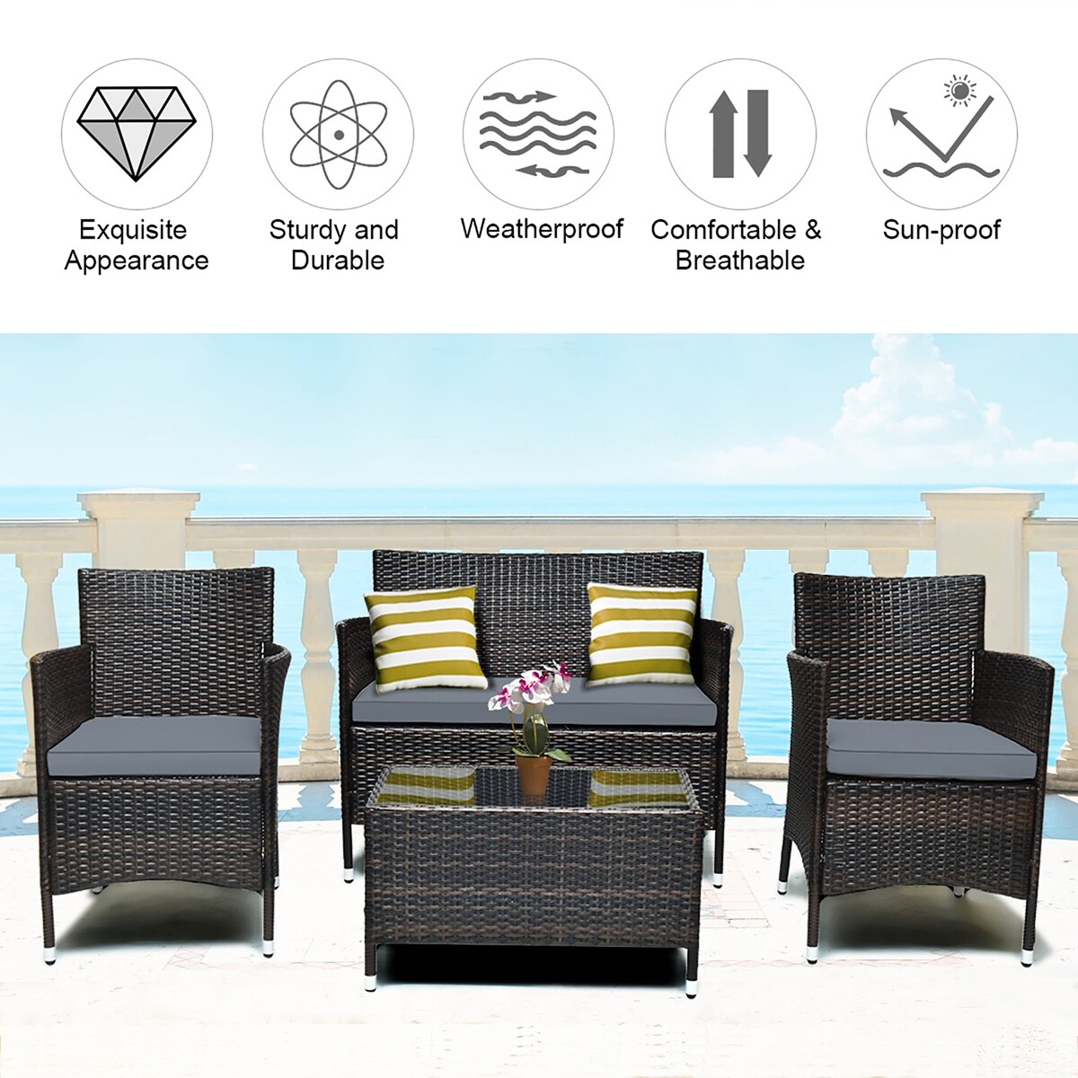 Costway HW63214GR Patio-Conversation-Sets - View #6