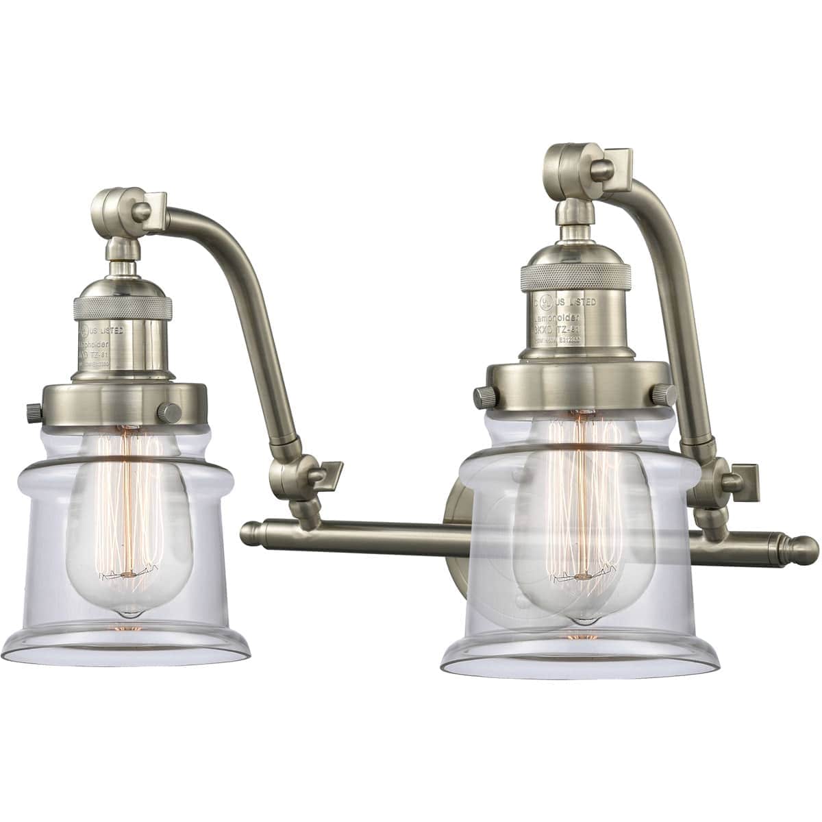 Innovations Lighting -  515-2W-SN-G182S-LED Franklin Restoration Small Canton Bathroom Vanity Light