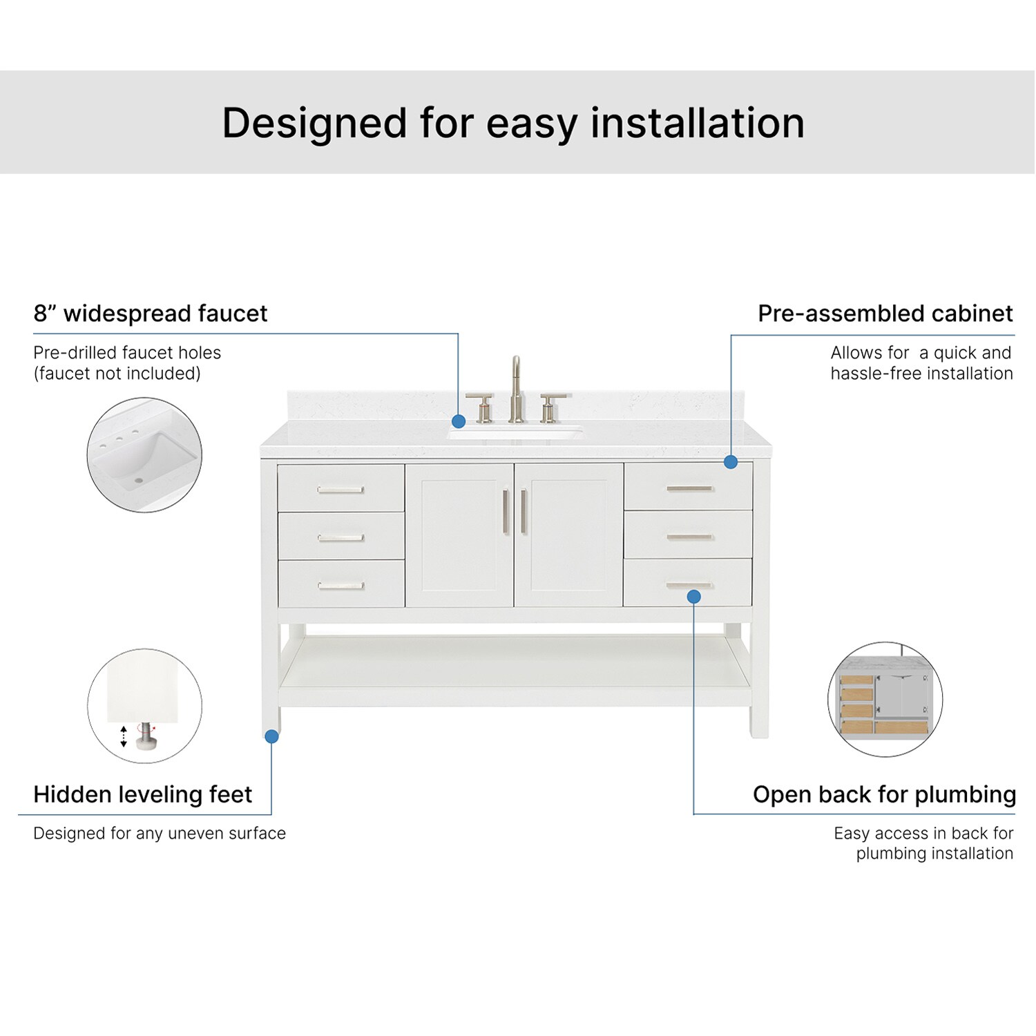 ARIEL S060SCQRVOWHT Bath-Vanity-Combo - View #6