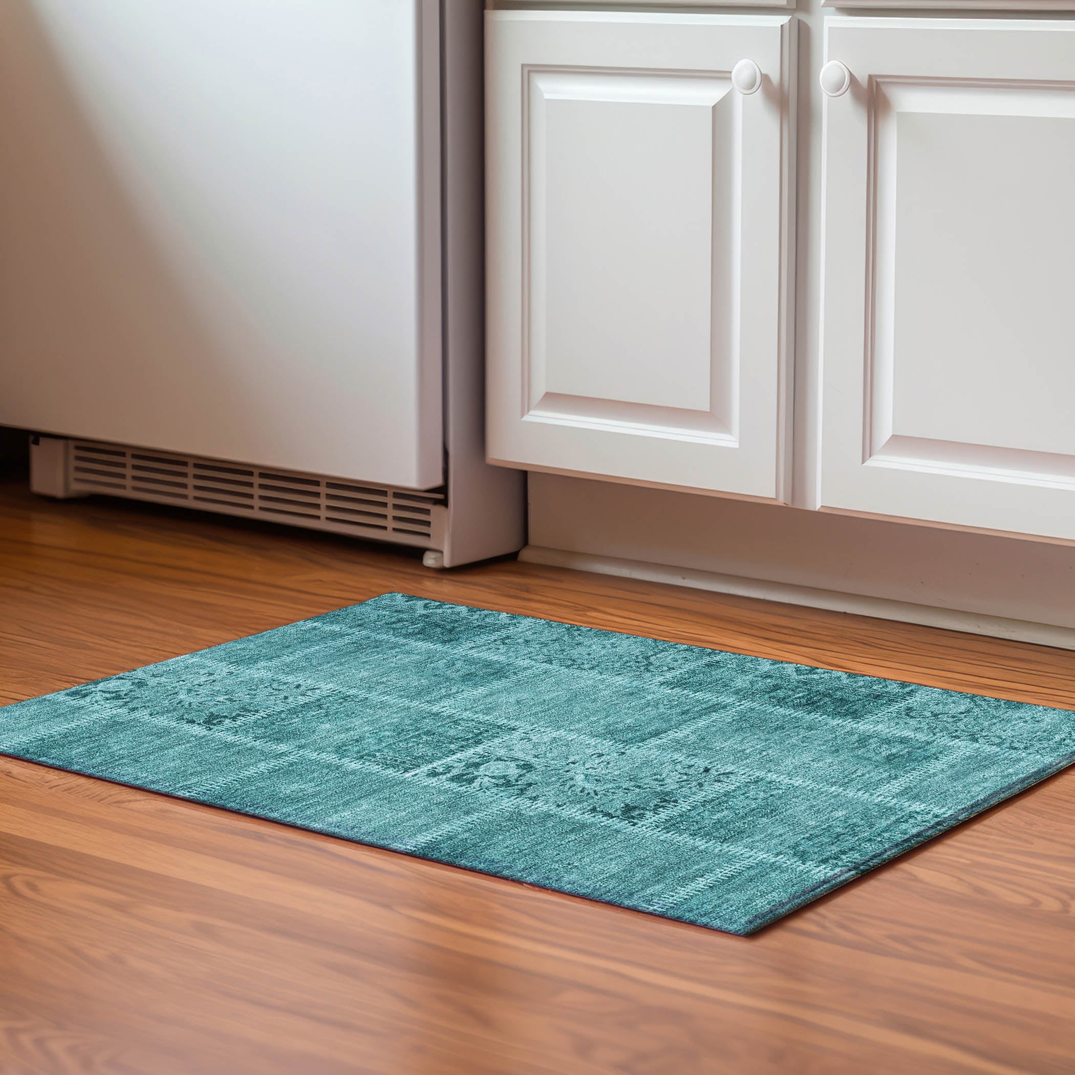 Addison Rugs AMF635TQ20X30 Mayfield AMF635TQ 2 x 3 (ft) Loomed Polyester Turquoise Rectangular Indoor Geometric Machine washable Area rug