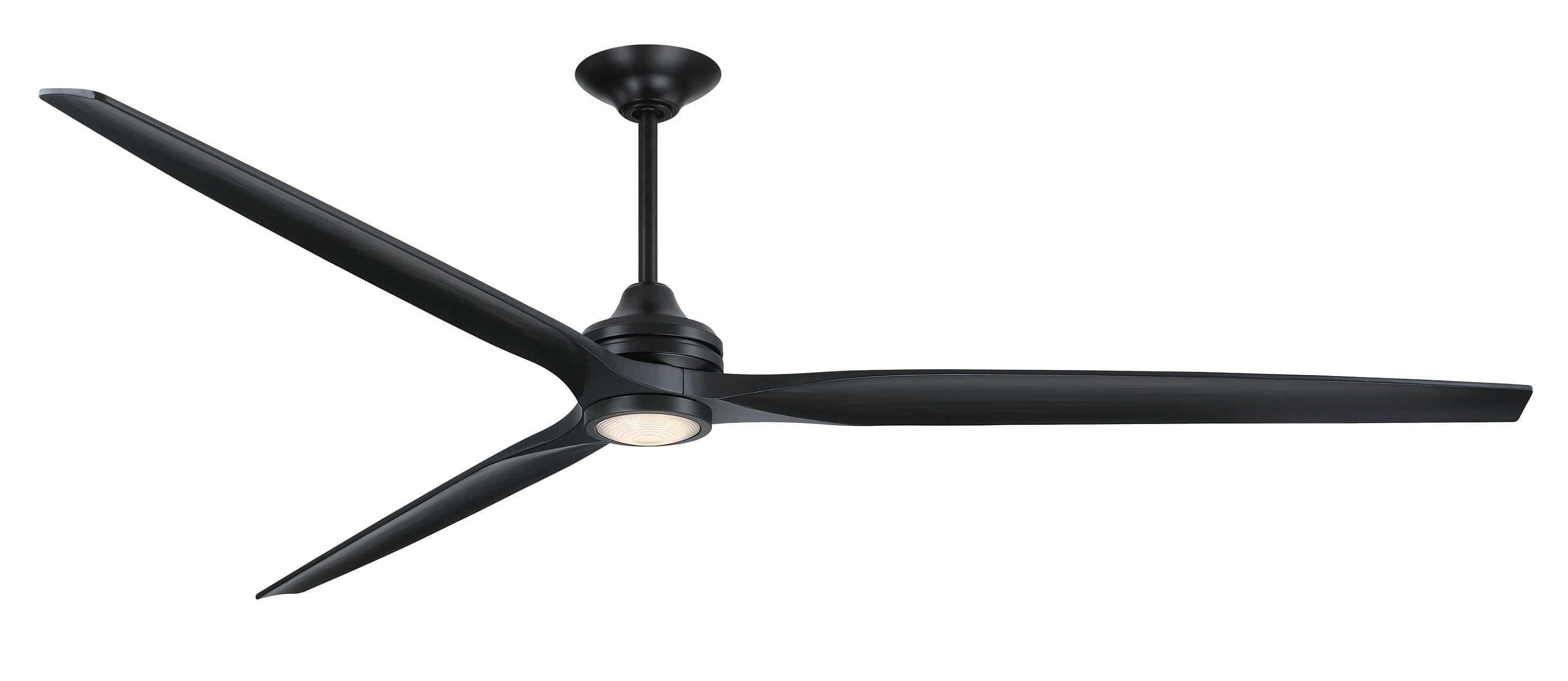 Fanimation FPD6721BBL-96BL-LK Spitfire 96-in Color-Changing Integrated LED Outdoor Smart Black with Black Blades Propeller Ceiling Fan With Light - Remote Included ( 3 -Blade )