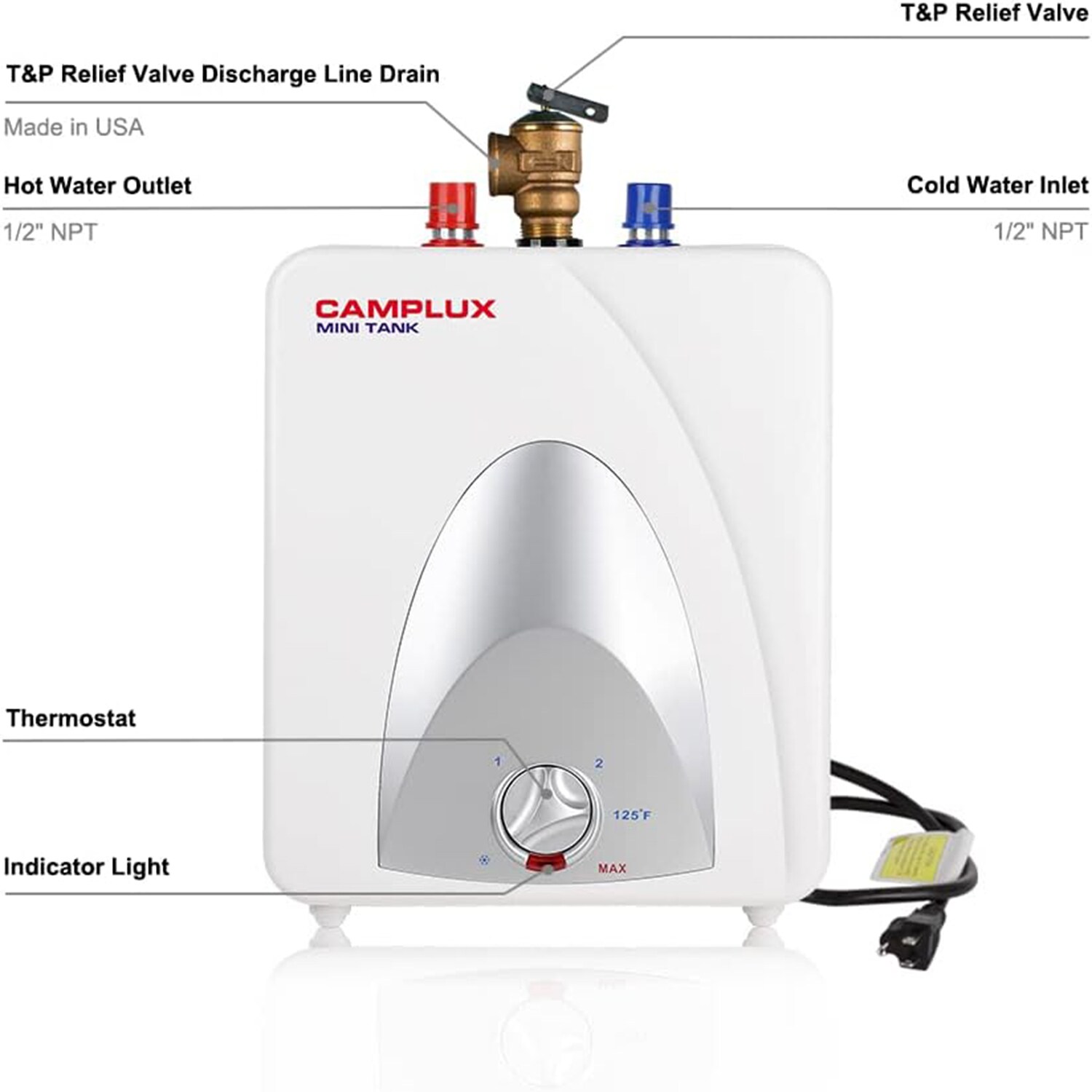 110V Integrated Tankless Hot Water Heater Instant Water Boiler Shower Kit  SALE
