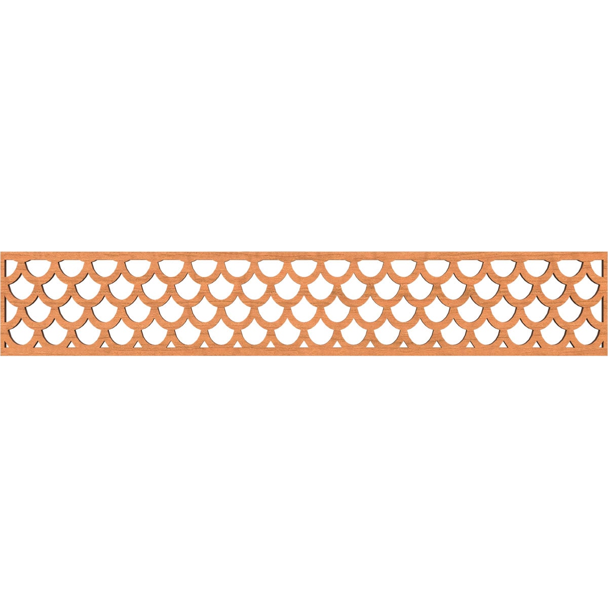 Ekena Millwork MLDB08X46HUDCH Hudson Fretwork Flat Trim 8-in x 3.89-ft Cherry Brown Unfinished 2156381 Pierced Wall Panel Moulding