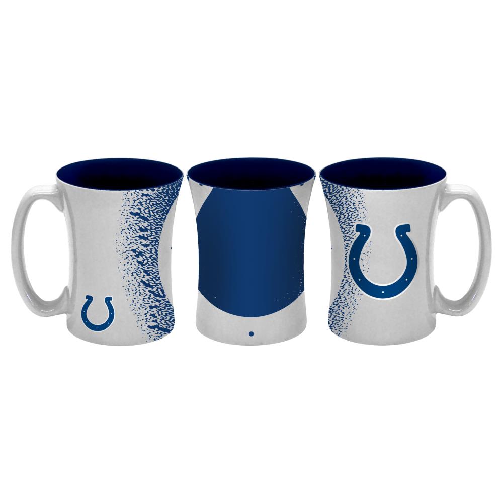 NFL Sculpted Coffee Mug, 15 Ounces, Indianapolis Colts