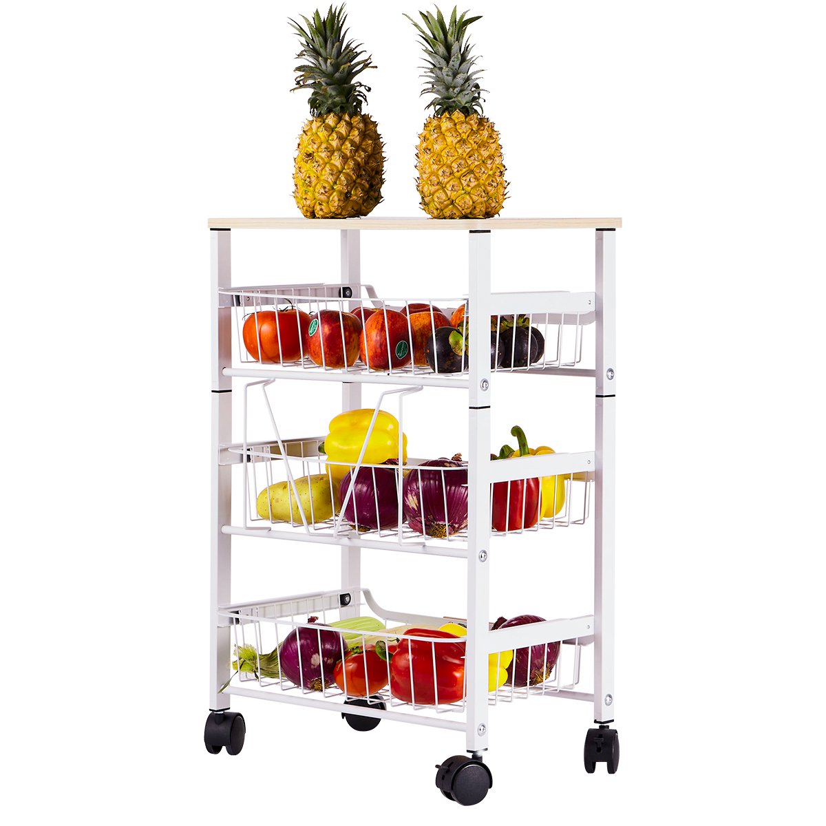Miki Shinly SLB-6551-04QI Metal 4 -Tier Utility shelving unit ( 11-in W x 17-in D x 27-in H ) ( White , ( 22-lb lbs. Capacity Per Shelf )