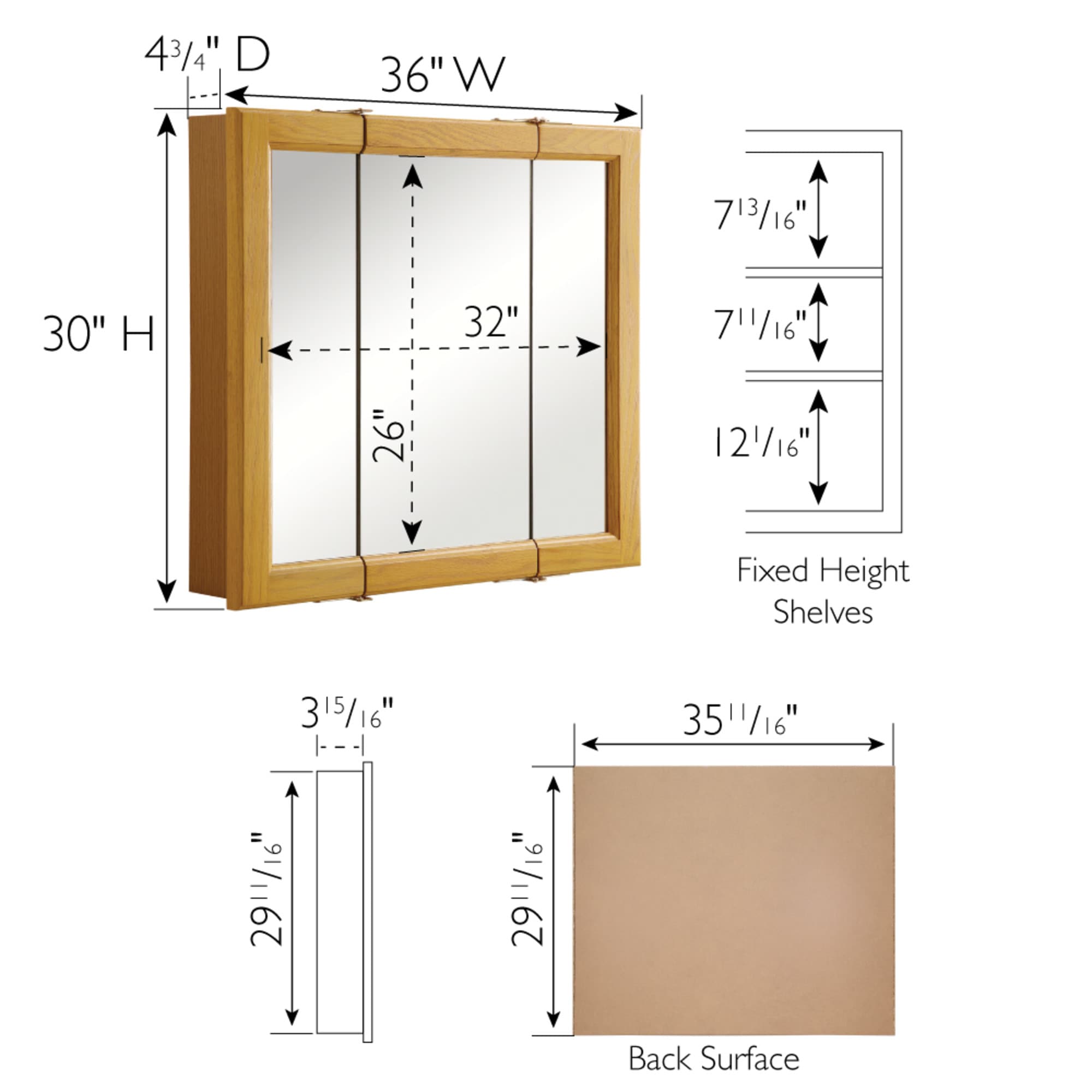 Design House 530576-NOK Bathroom-Medicine-Cabinets - View #2