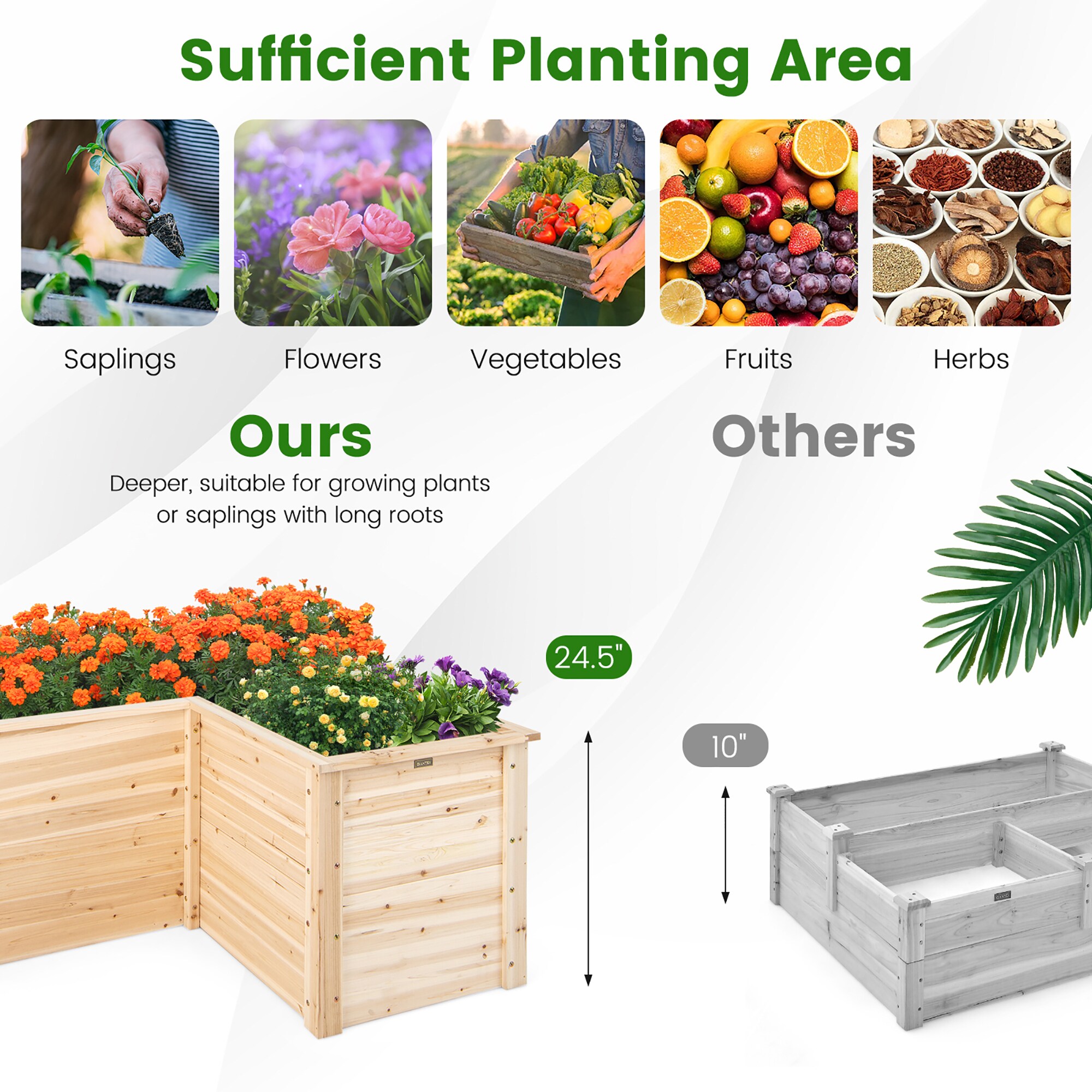 Costway LWS00555 Raised-Garden-Beds - View #6