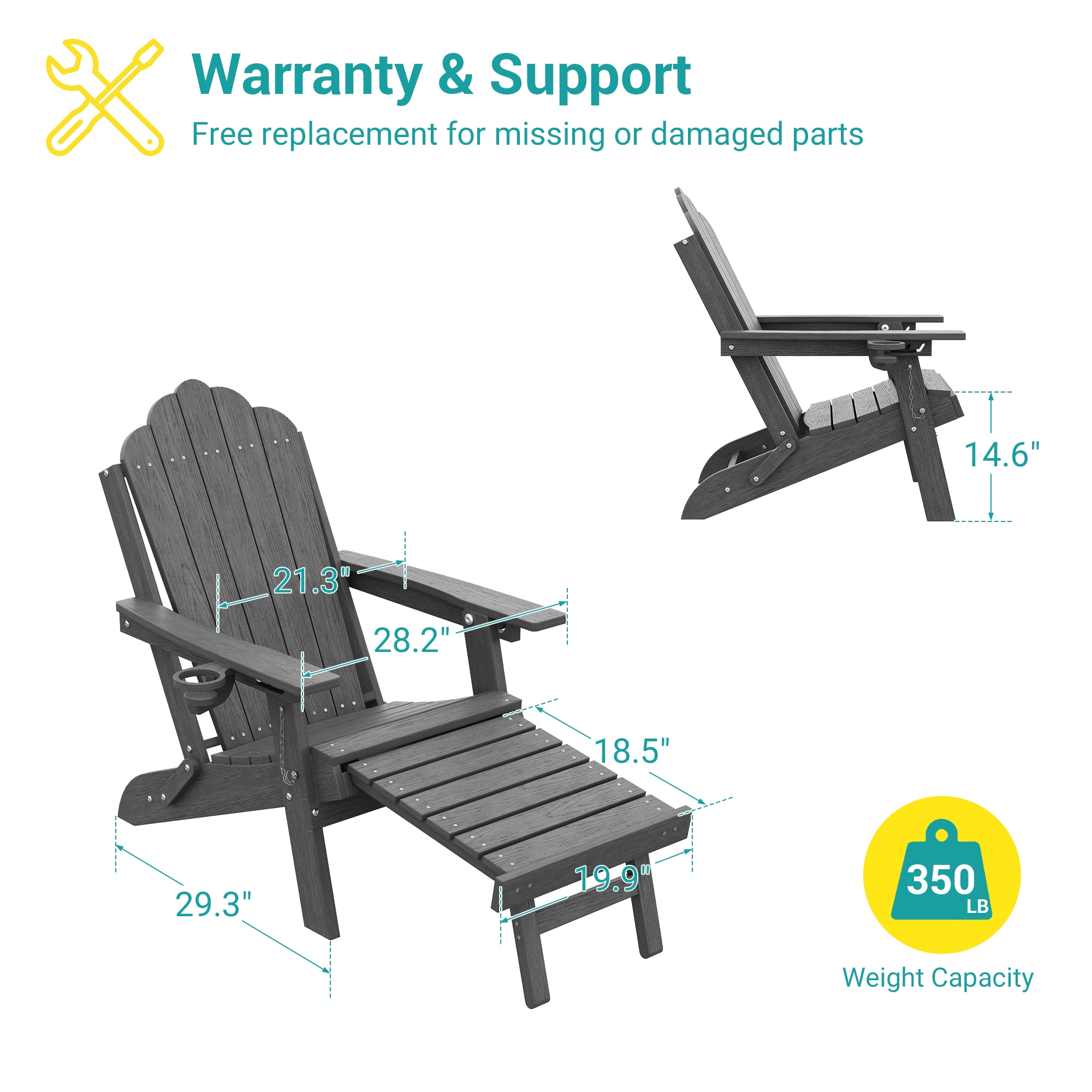 ACEGOSES LW-QW-35GY-4 Patio-Chairs - View #2