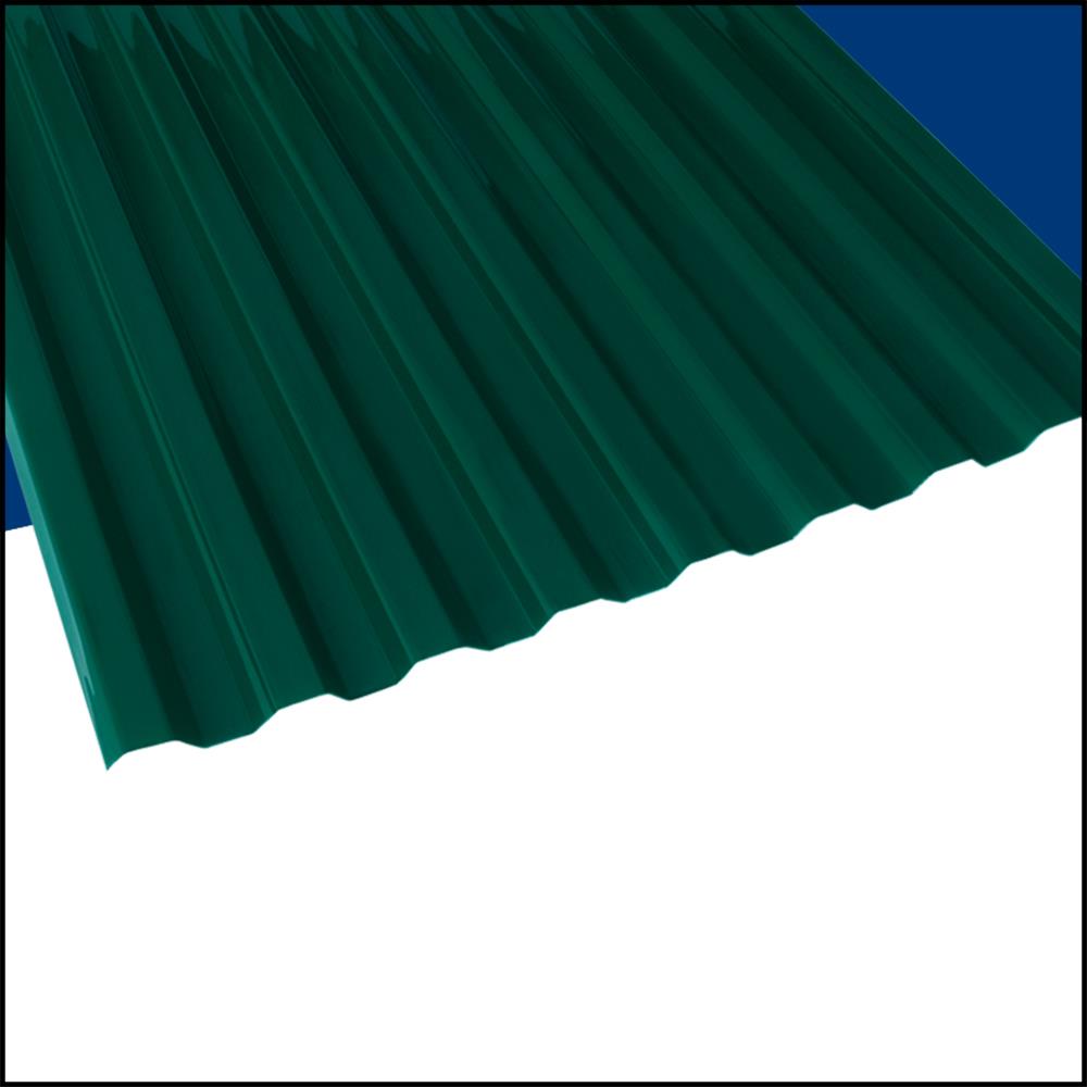 SUNTUF 2-ft X 6-ft Corrugated Hunter Green Polycarbonate Plastic Roof ...