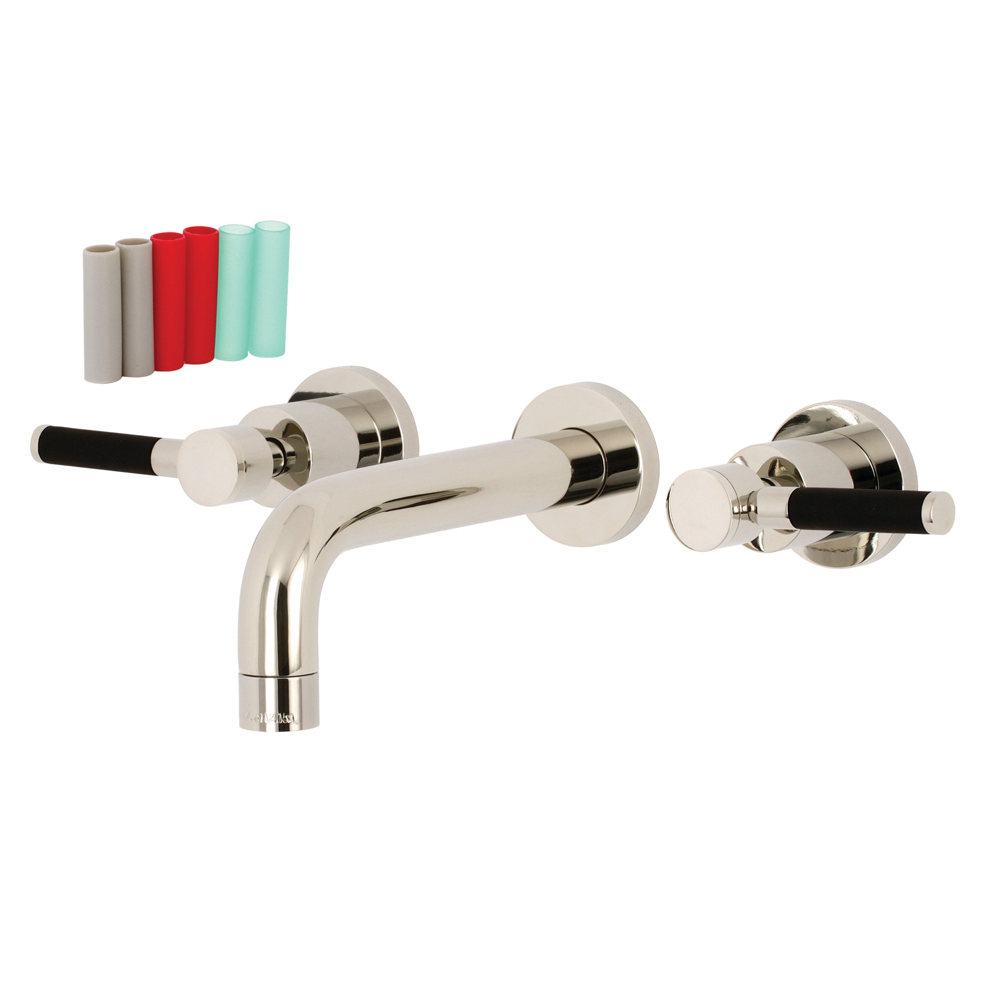 Kingston Brass WLKS8126DKL Concord Polished nickel Wall-mount 2-handle Low-arc Residential Handle Bathroom Sink Faucet