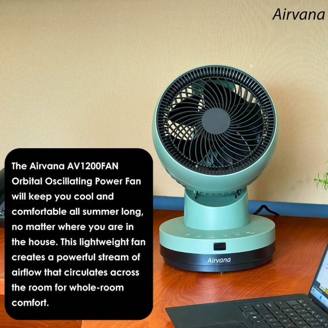 Airvana Orbital Oscillating 4 Speed Portable Fan With Remote Airvana Orbital Oscillating 4 Speed Portable Fan With Remote