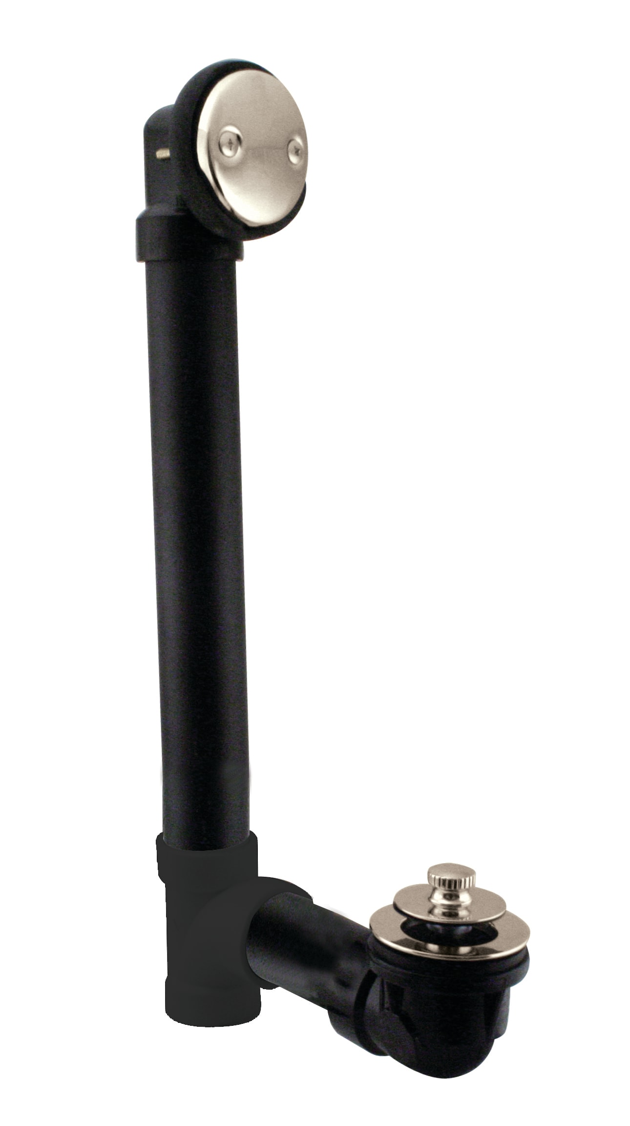 WESTBRASS D4971-05 Bath Waste and Overflow Pull and Plug Sch. 40 Abs W/two-hole Faceplate In Polished Nickel