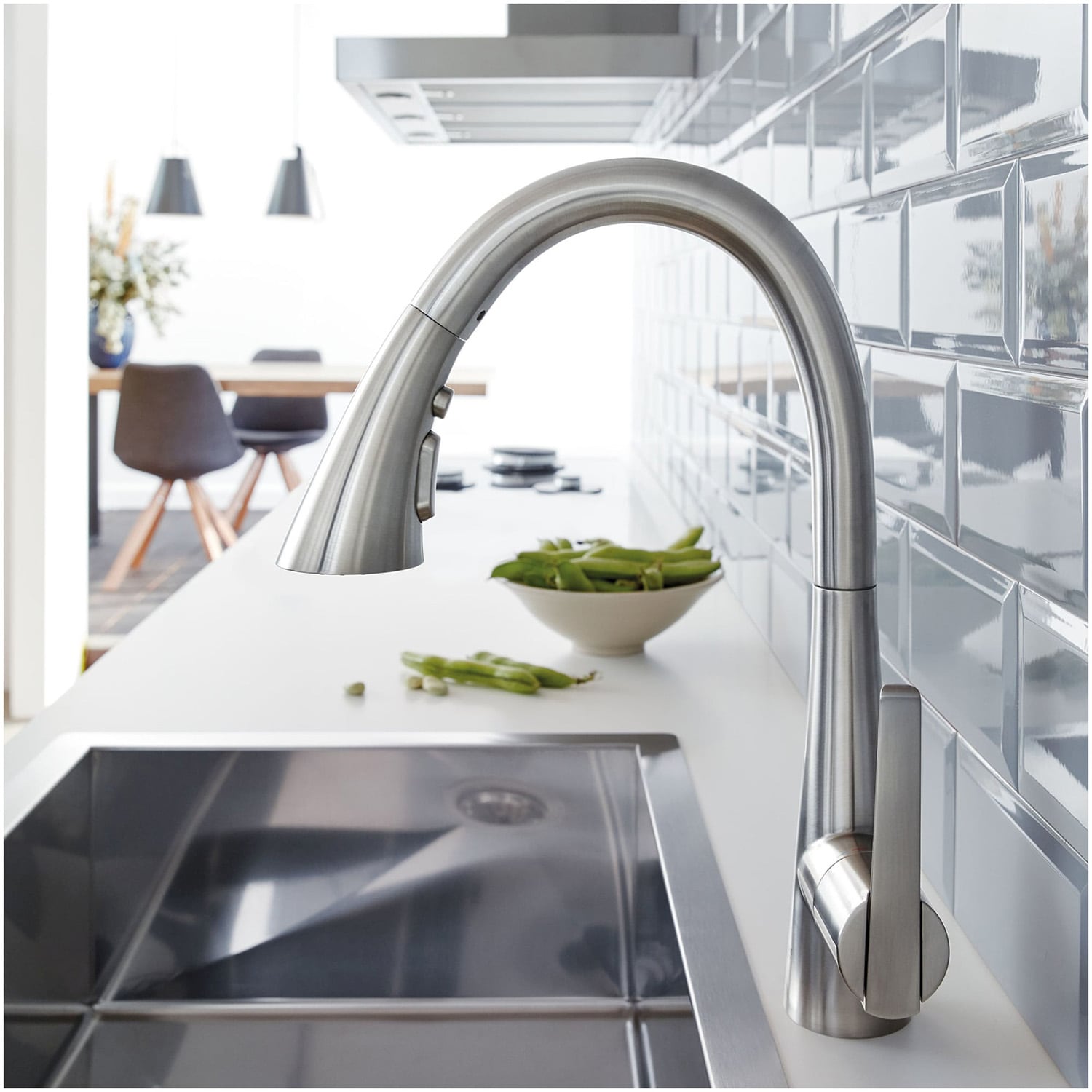 GROHE Zedra Supersteel Single Handle Pull Down Kitchen Faucet With   65885086 