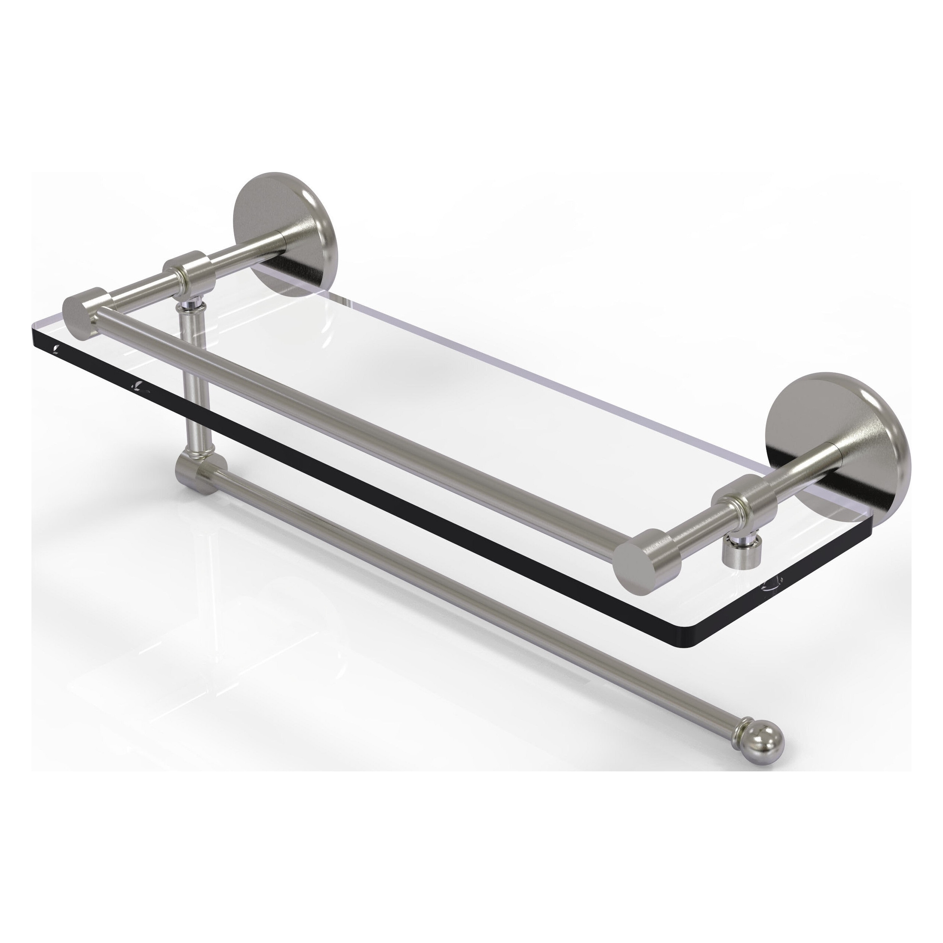 Allied Brass P1000-1PT/16-GAL-SN Prestige Skyline Satin Nickel Wall mount Bathroom Shelf ( 16-in x 5-in x 5-in )