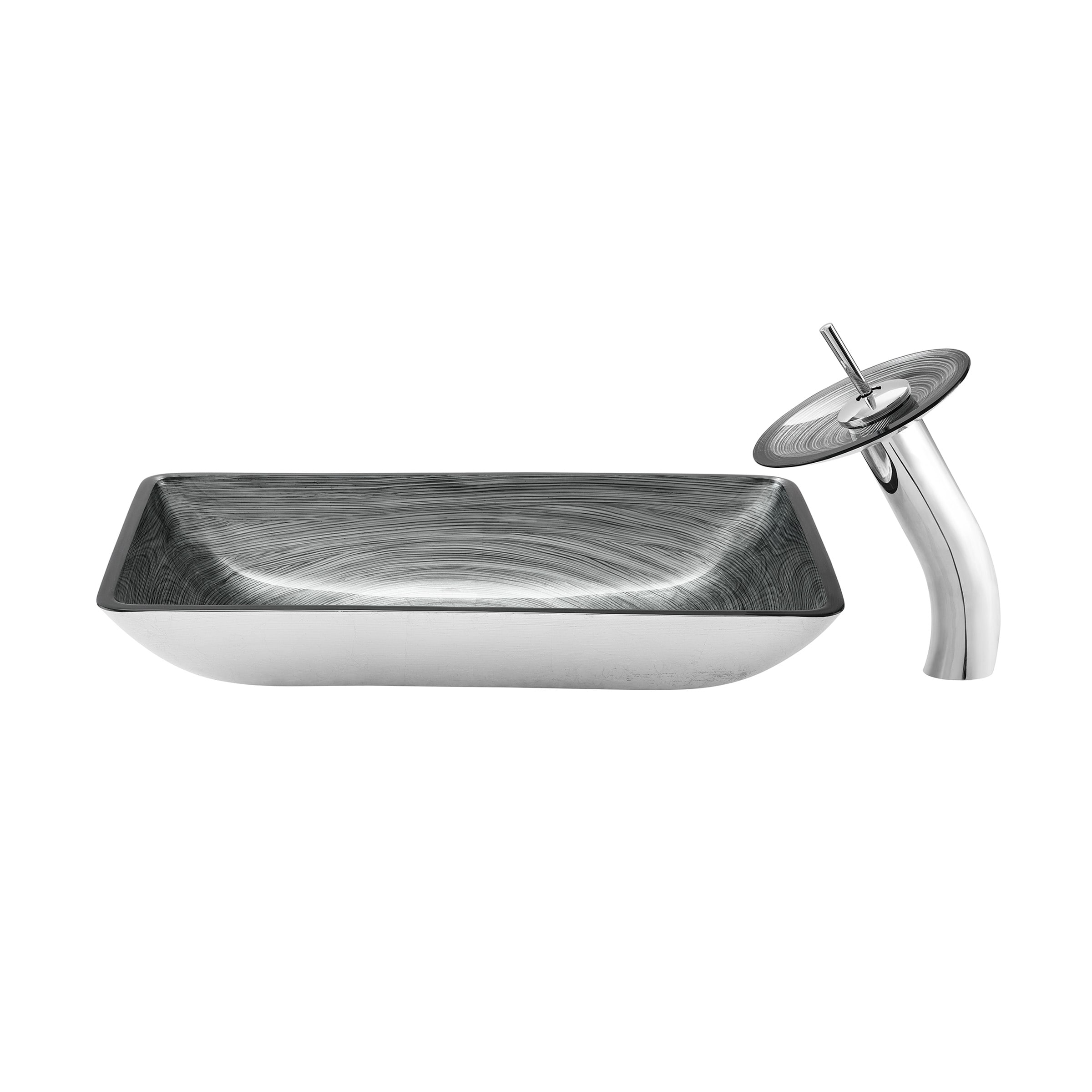Swiss Madison SM-25-VSVCN08GY Vincennes Glass Vessel Round Modern Glossy Grey Bathroom Sink ( 14-Inches x 22.5-Inches )