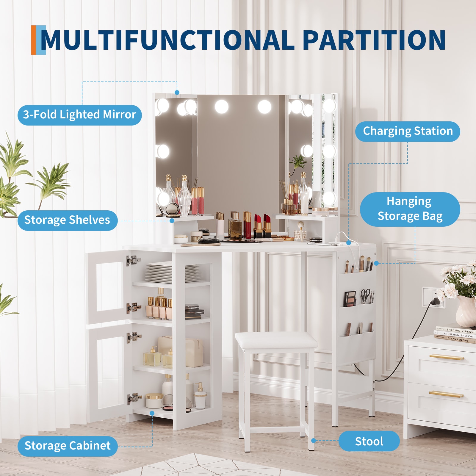 Qeetex SUN-PHK-34UMFMWW Bedroom-Vanities - View #6