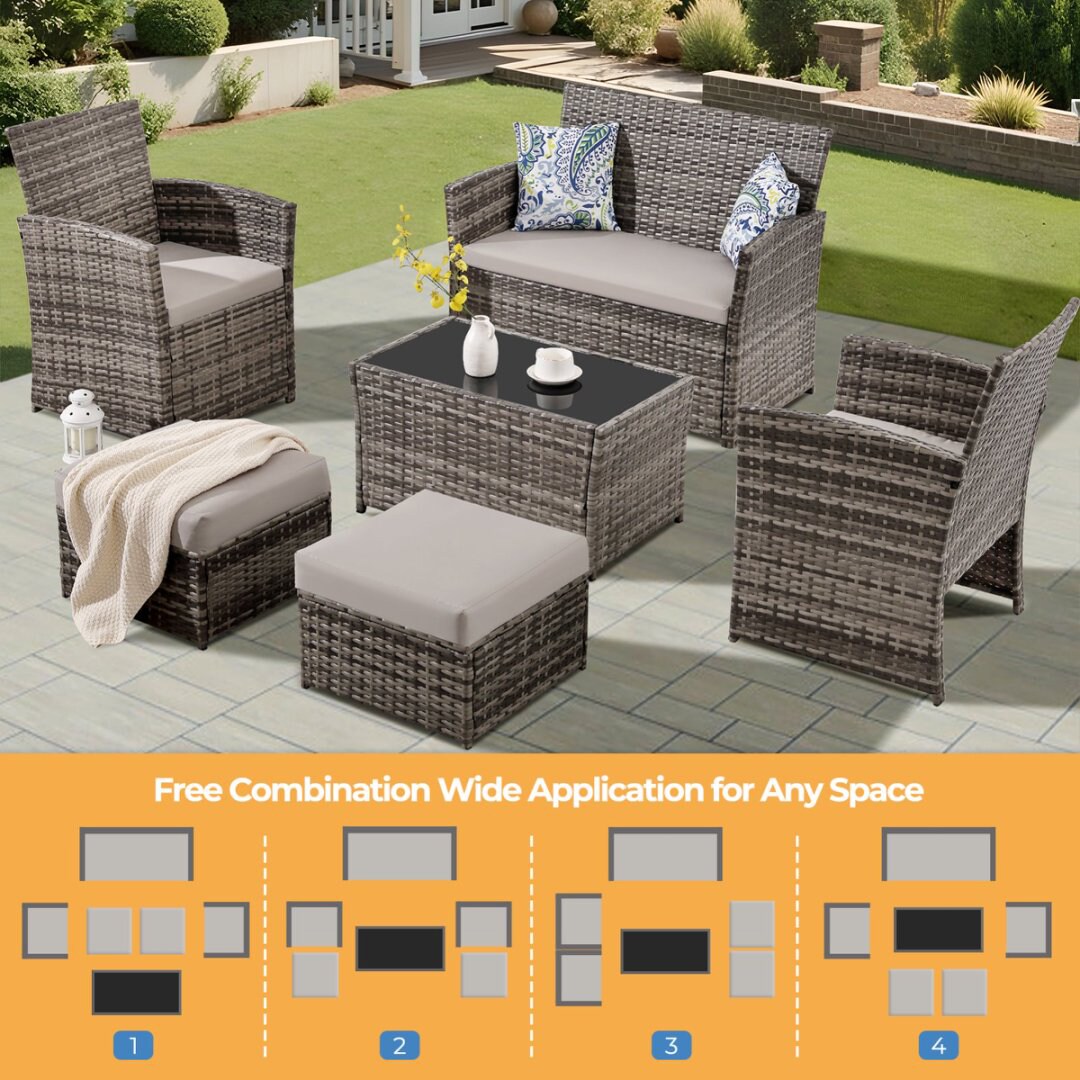 EarlGrove LS-ZJ004GYWT Patio-Conversation-Sets - View #5