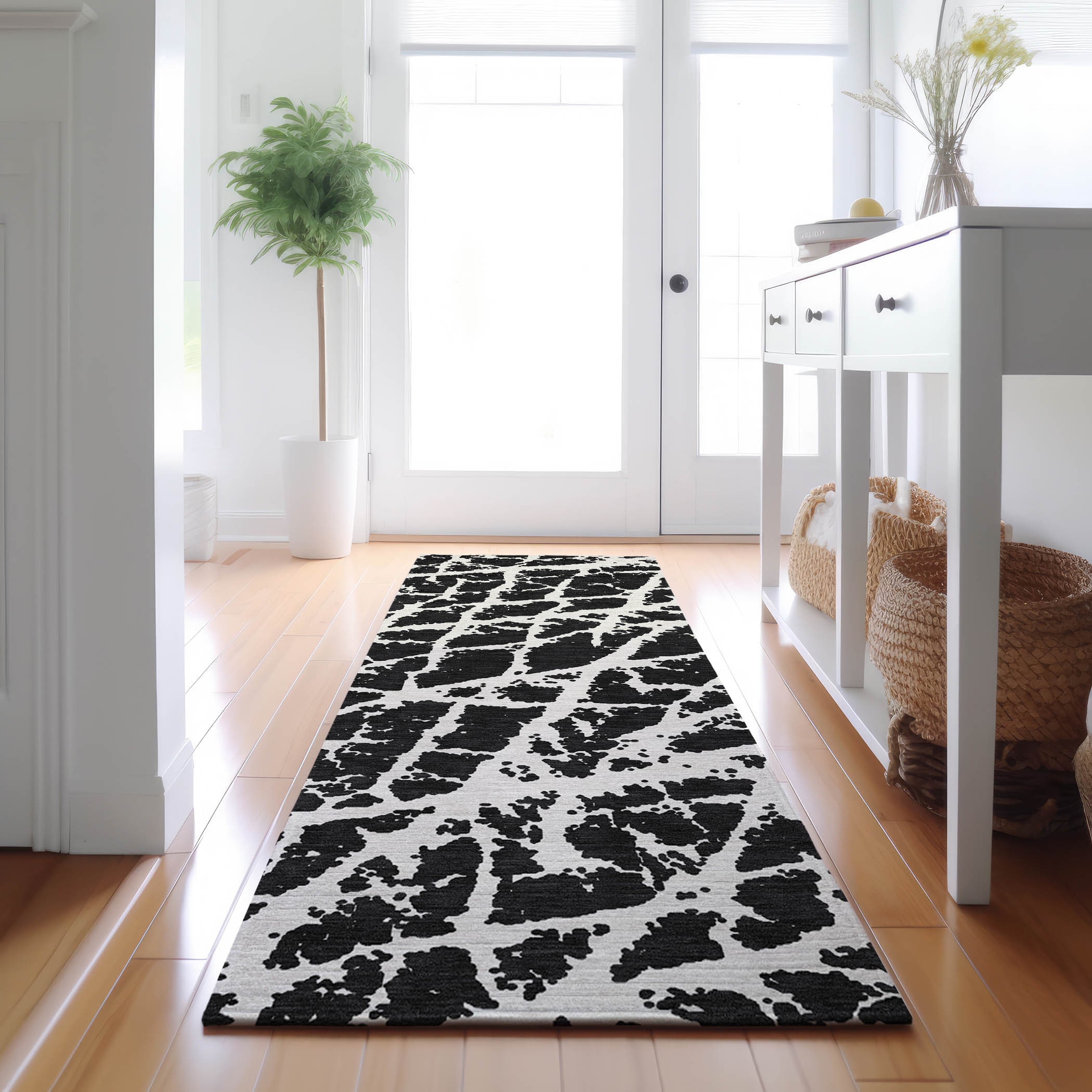 Addison Rugs AMF507PI8X10 Mayfield AMF507PI 8 x 10 (ft) Loomed Polyester Pink Rectangular Indoor Abstract Machine washable Area rug