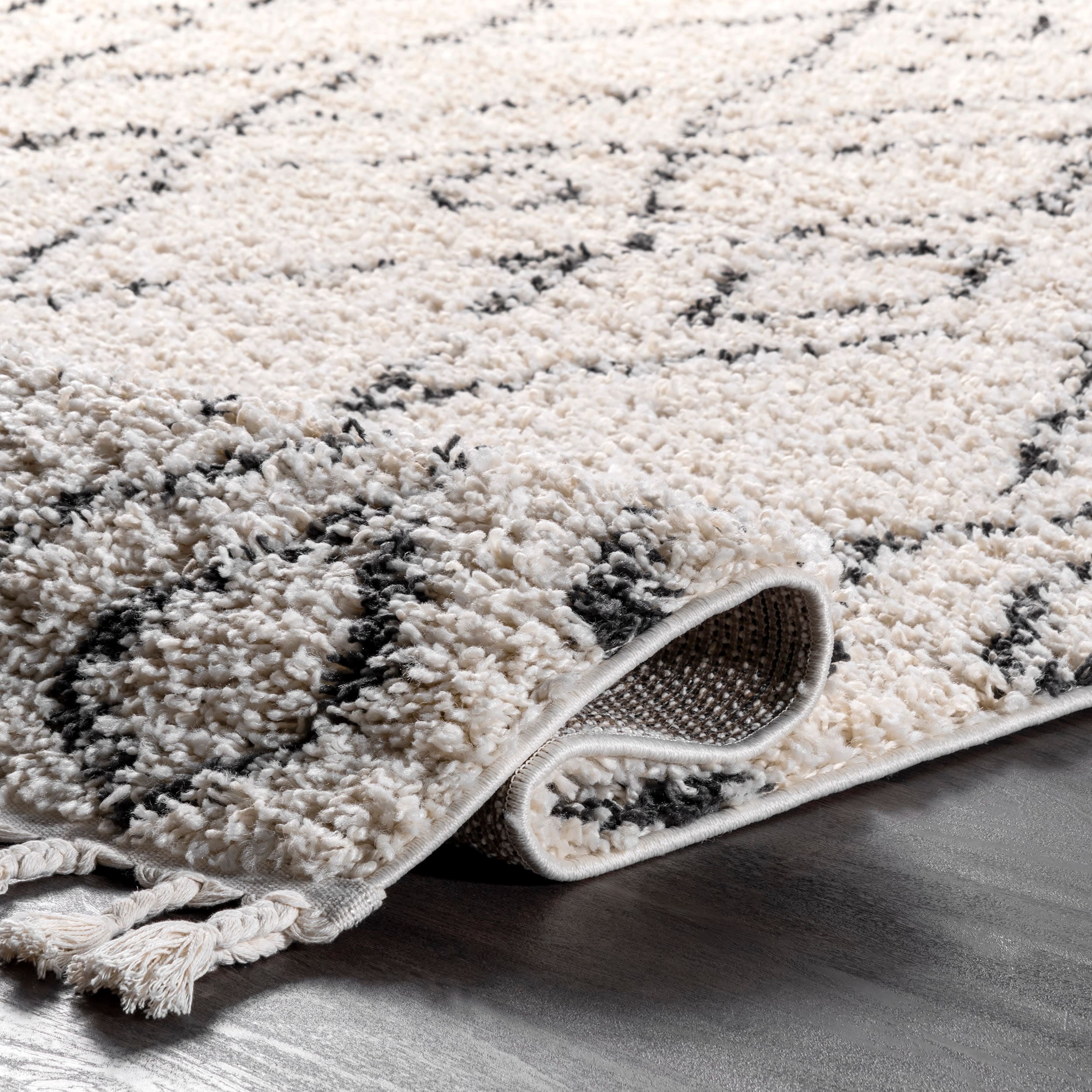 Off-White Braided Synthetic 3' x 5' Reversible Area Rug