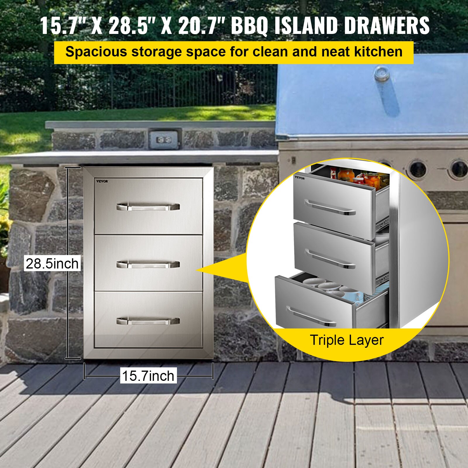 VEVOR CTG29X16X21.70001V0 Builtin-Grill-Cabinet-Parts - View #3
