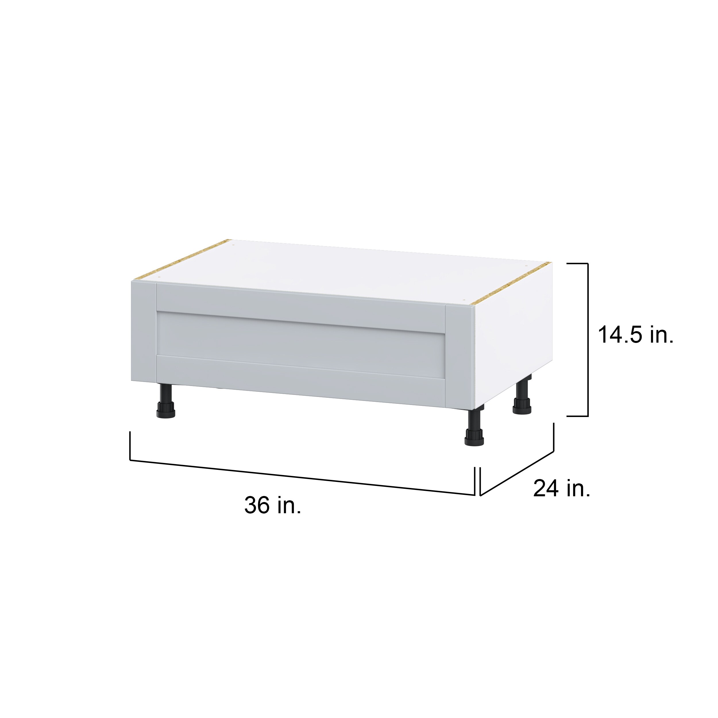 Hugo&Borg Charlesberg 30-in W x 14.5-in H x 24-in D Gray 1-Drawer Base Fully Assembled Cabinet