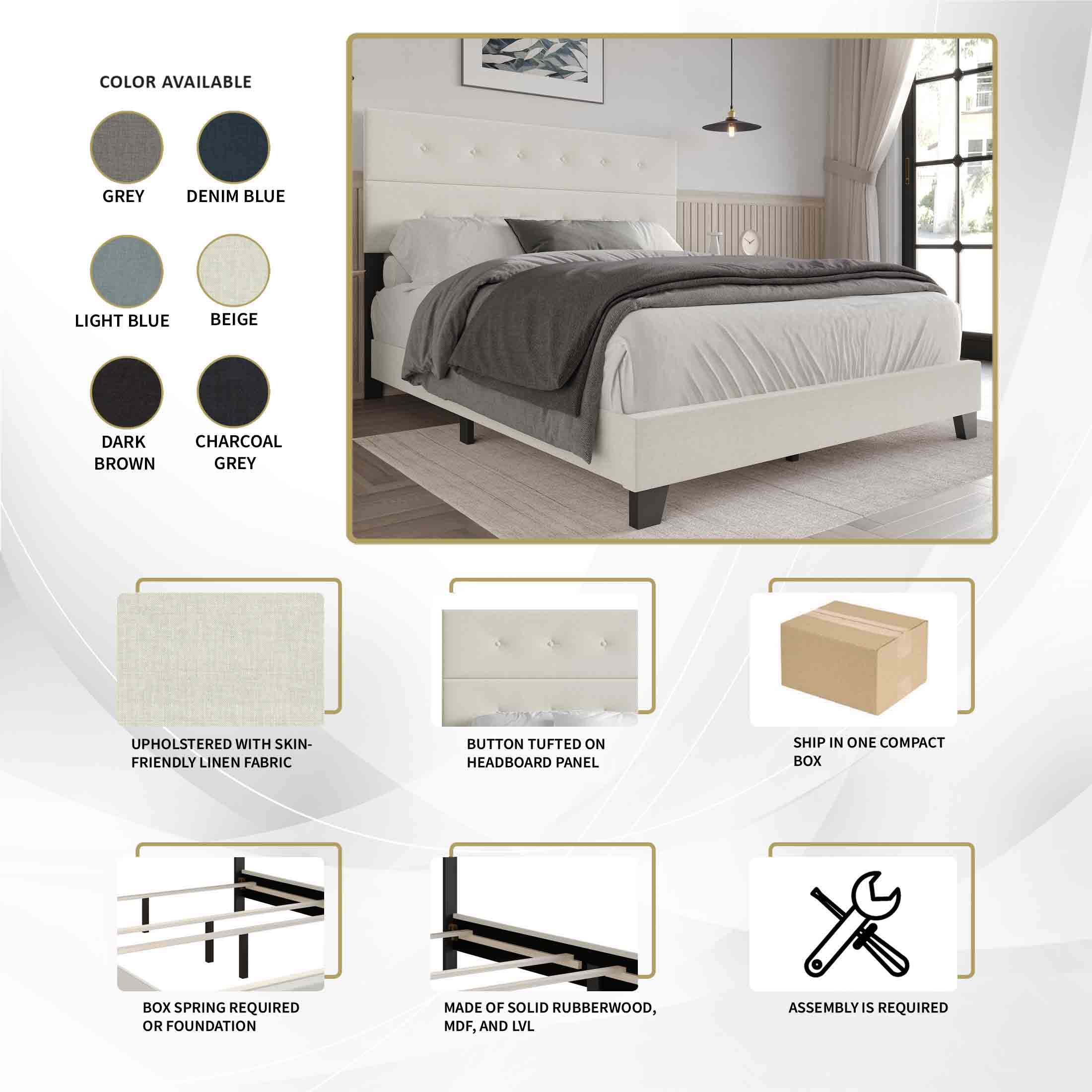ChaletPosh C8507QUB-LBL-LN beds - View #9