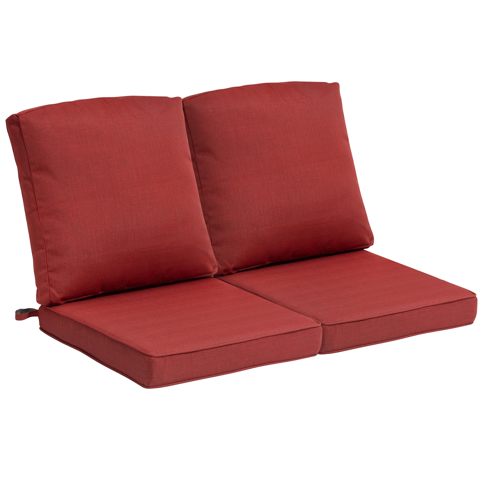 Crestlive Products CL-CU109CHI-2 Outdoor chair cushion With water resistant Removable Cover 21-in x 22-in 2 -Piece Chili Red-2pc Patio chair cushion