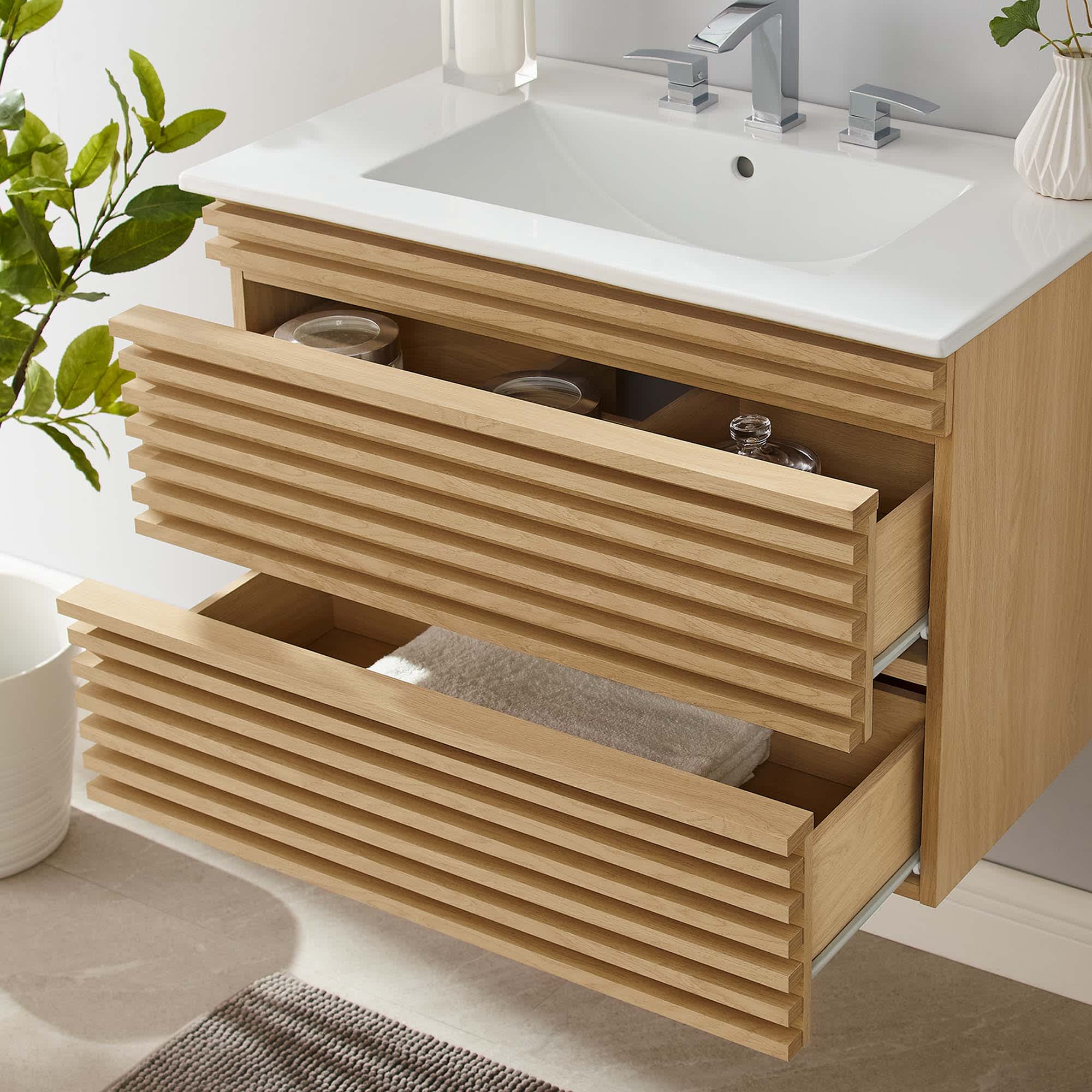 Modway EEI-5421-OAK-WHI Bath-Vanity-Combo - View #9