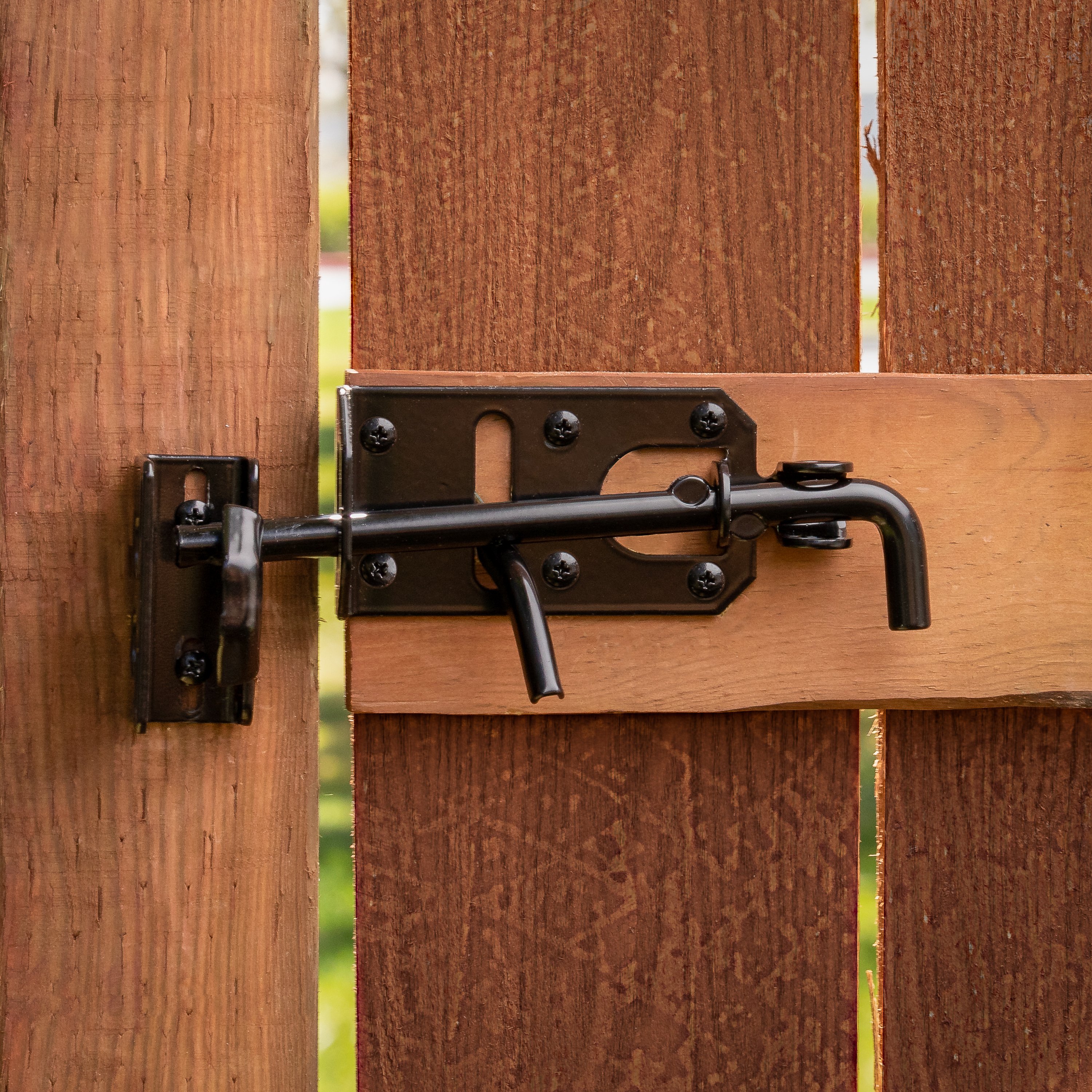 Black Steel Universal Handing Ornamental Gate Latch