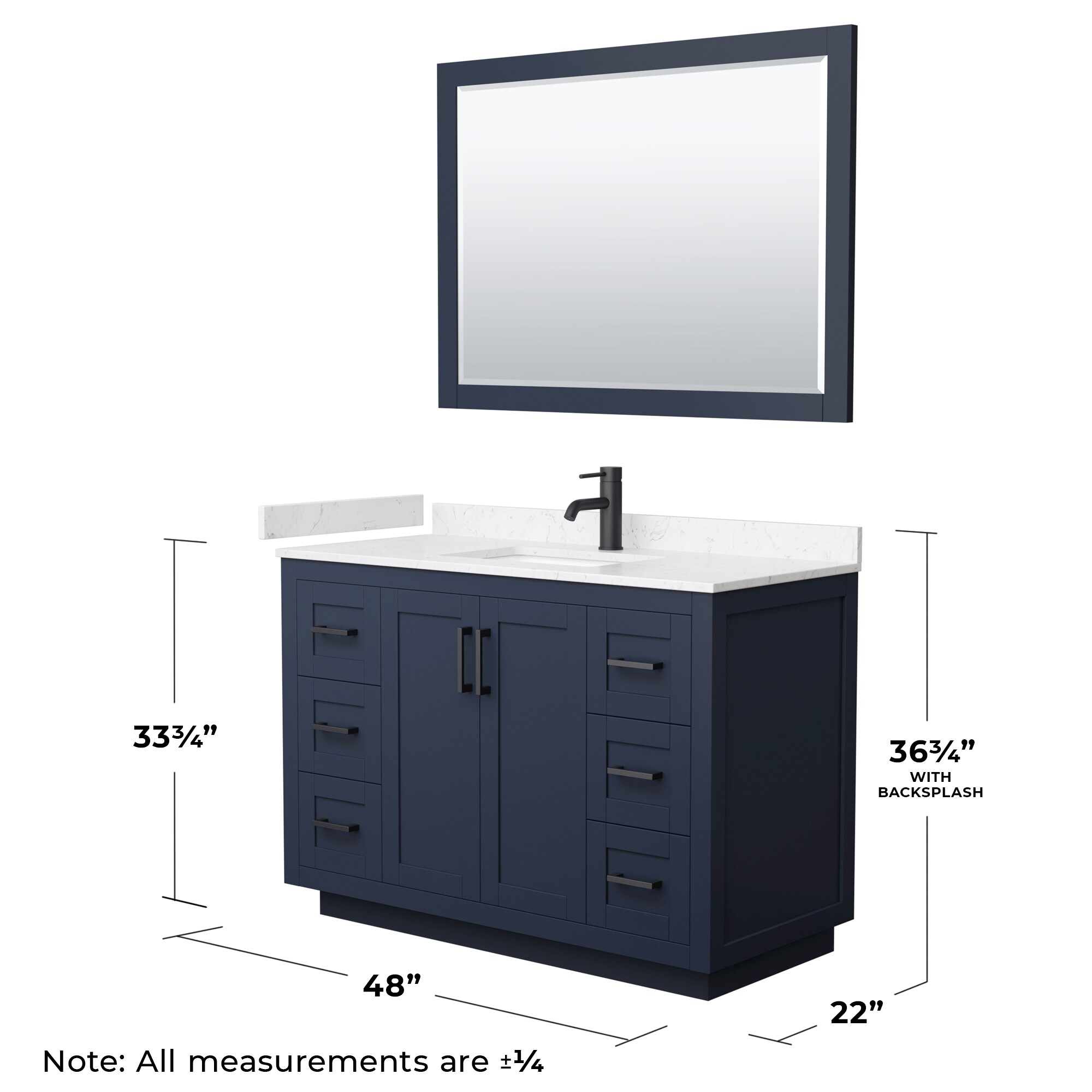Wyndham Collection WCF292948SBBC2UNSM46 Bath-Vanity-Combo - View #6