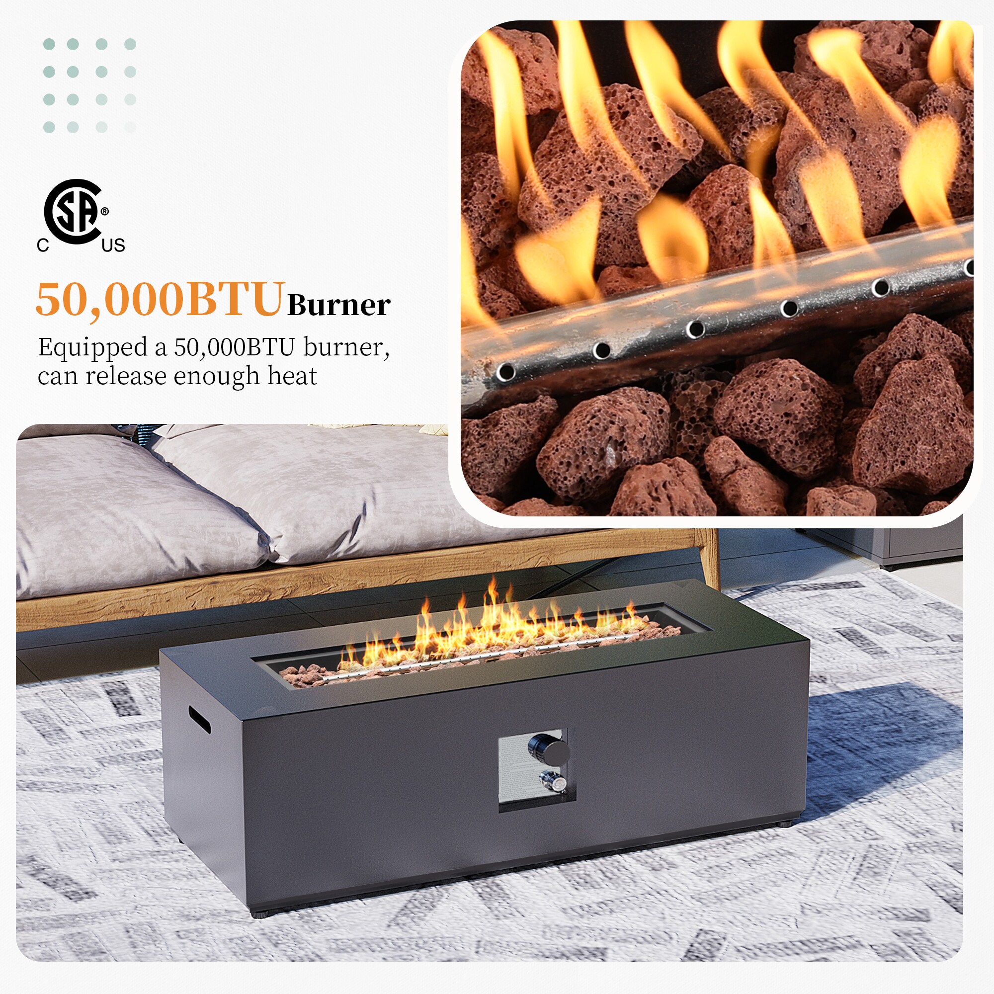 Patio Watcher 42TP-CFX-BROWN-KDWST Outdoor-Gas-Firepits - View #6