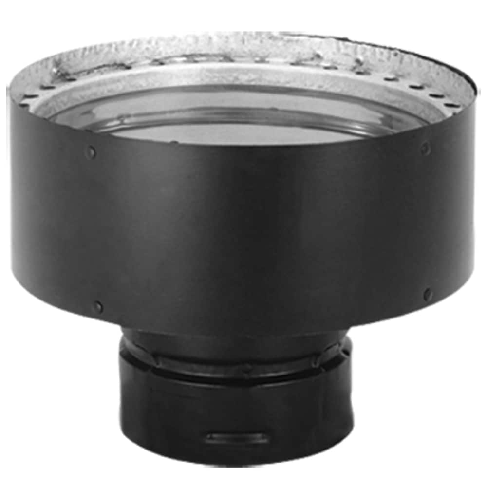 DuraVent Black Pellet Vent Pipe Adapter at