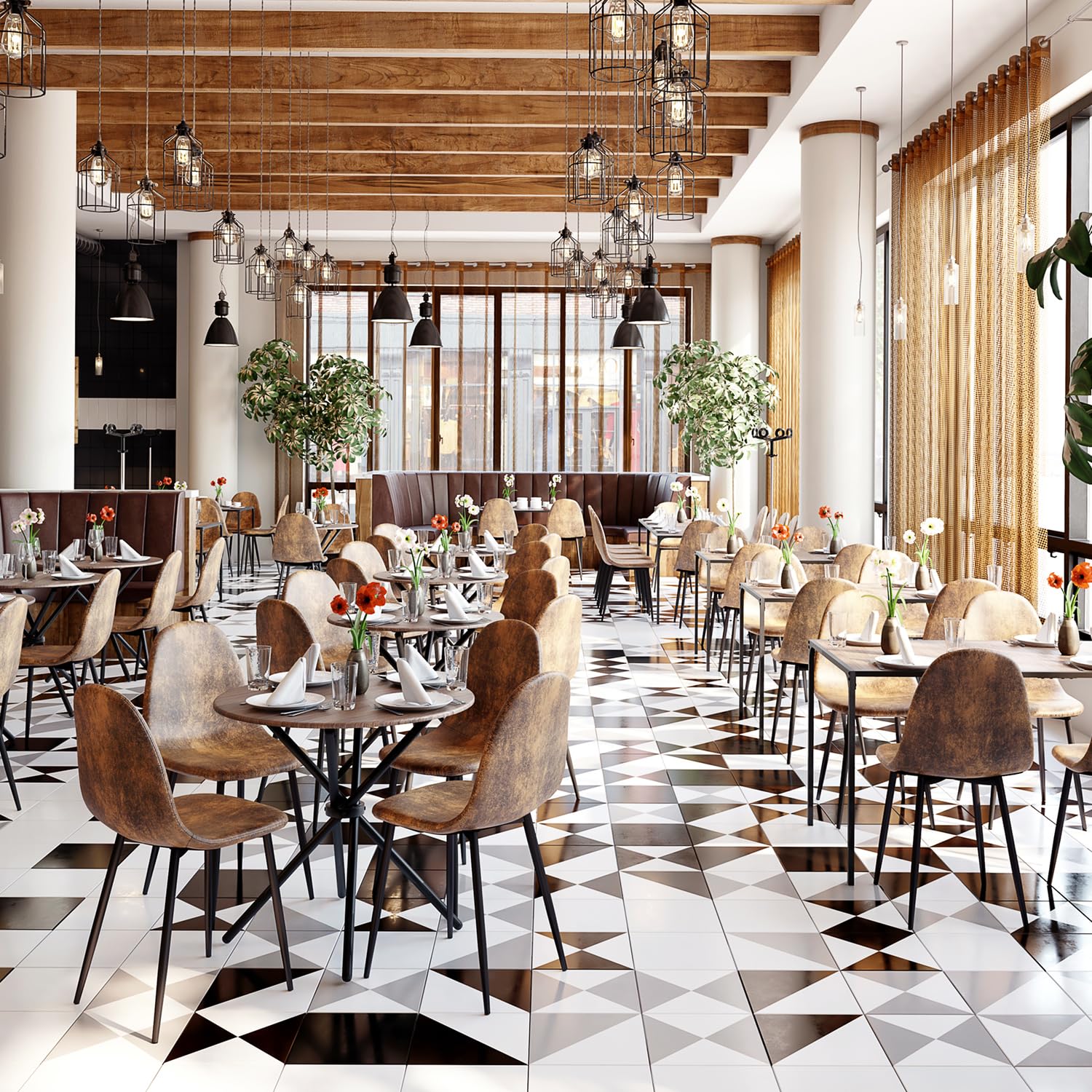 Homy Casa CHARLTON SUEDE A Dining-Chairs - View #4