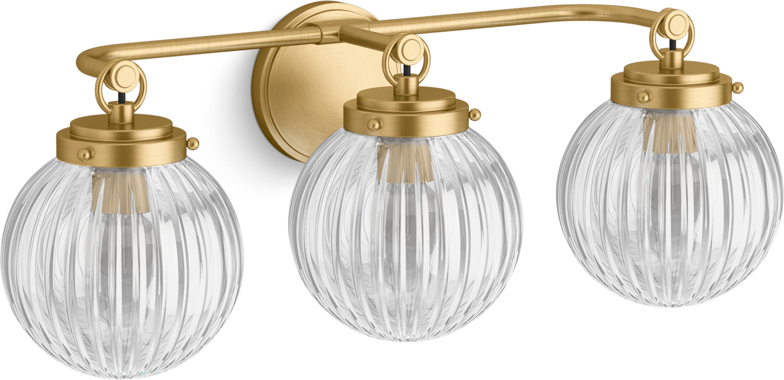 KOHLER 32254-SC03-2GL Embra by Studio McGee 24.69-in W 3 -Light Brushed Gold Transitional Wall Sconce